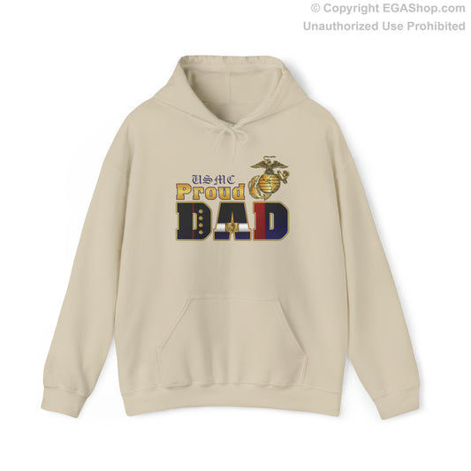 Hoodie: Dress Blue Proud Dad (Your Choice of Colors)