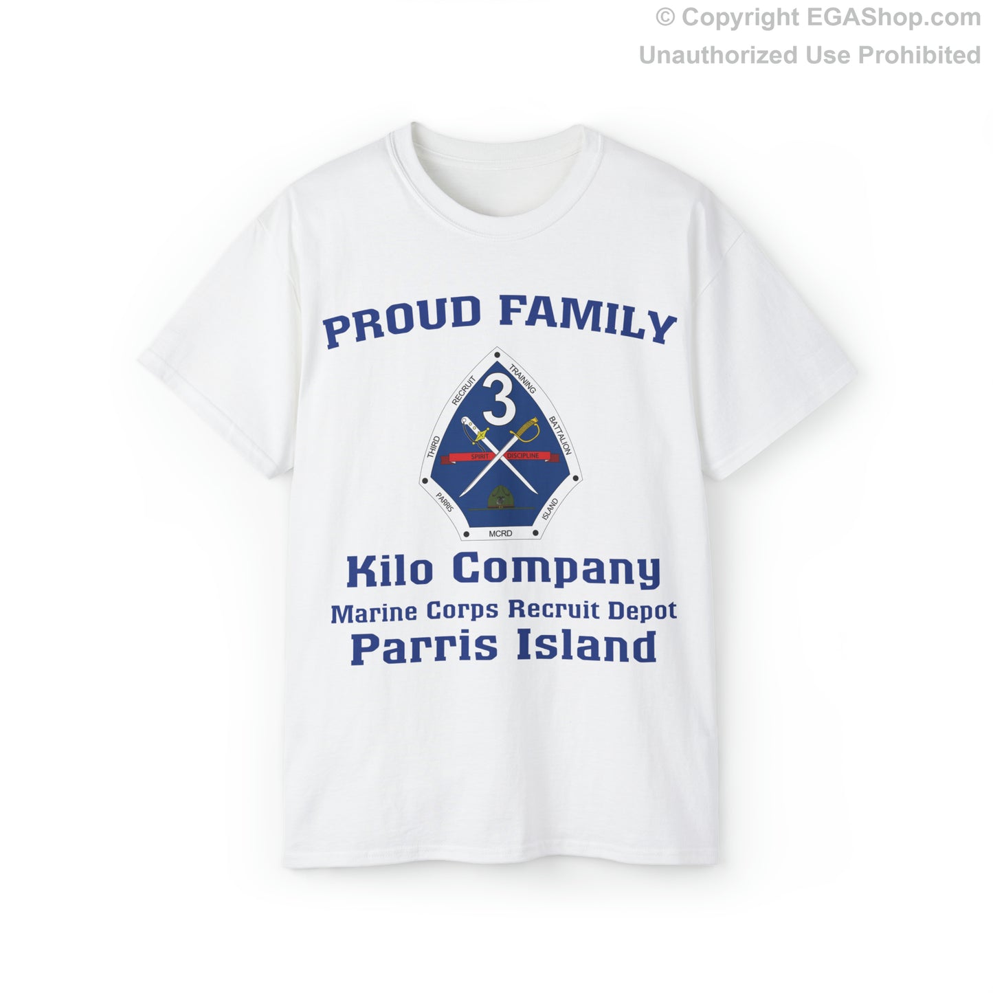 T-Shirt: Kilo Co. MCRD Parris Island (3rd Battalion Crest)