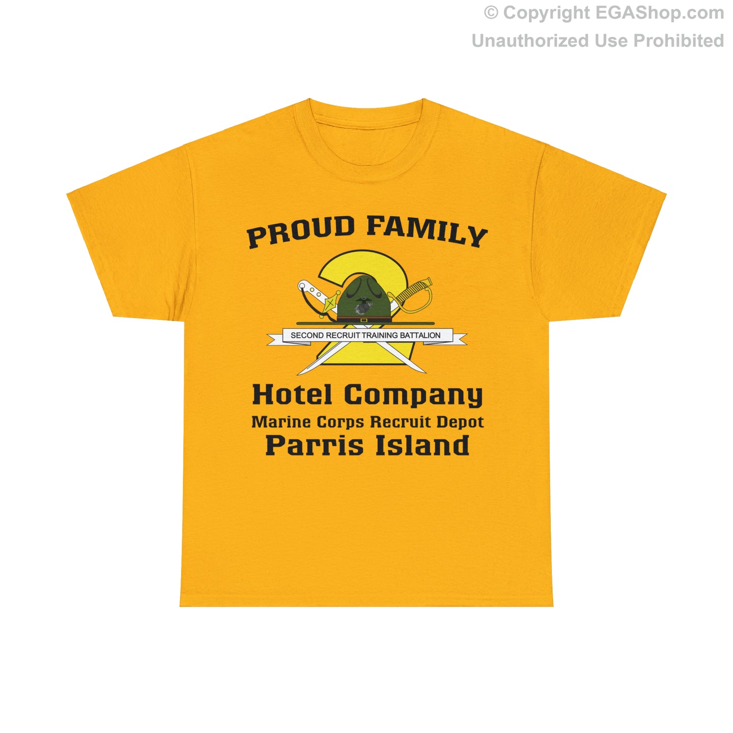 T-Shirt: Hotel Co. MCRD Parris Island (2nd Battalion Crest)