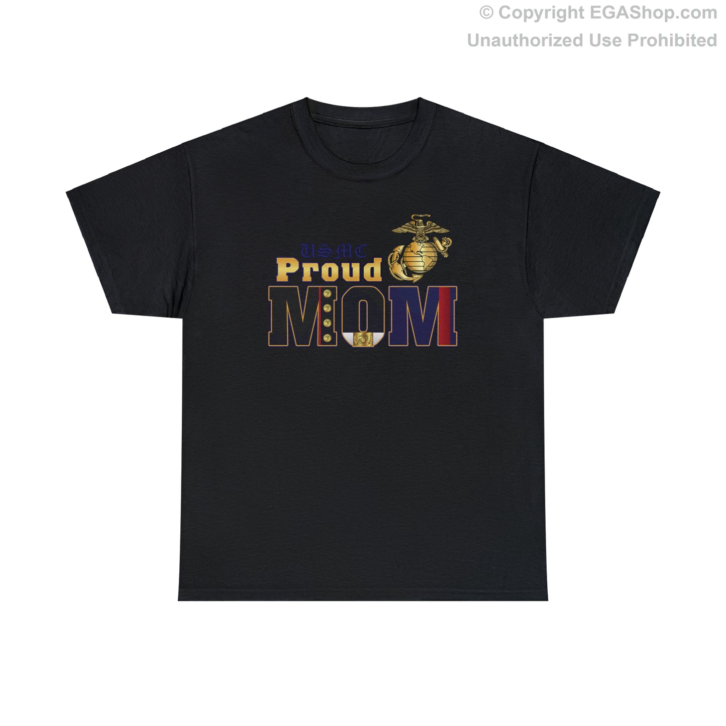 T-Shirt: Dress Blue Proud Mom (Your Choice of Colors)