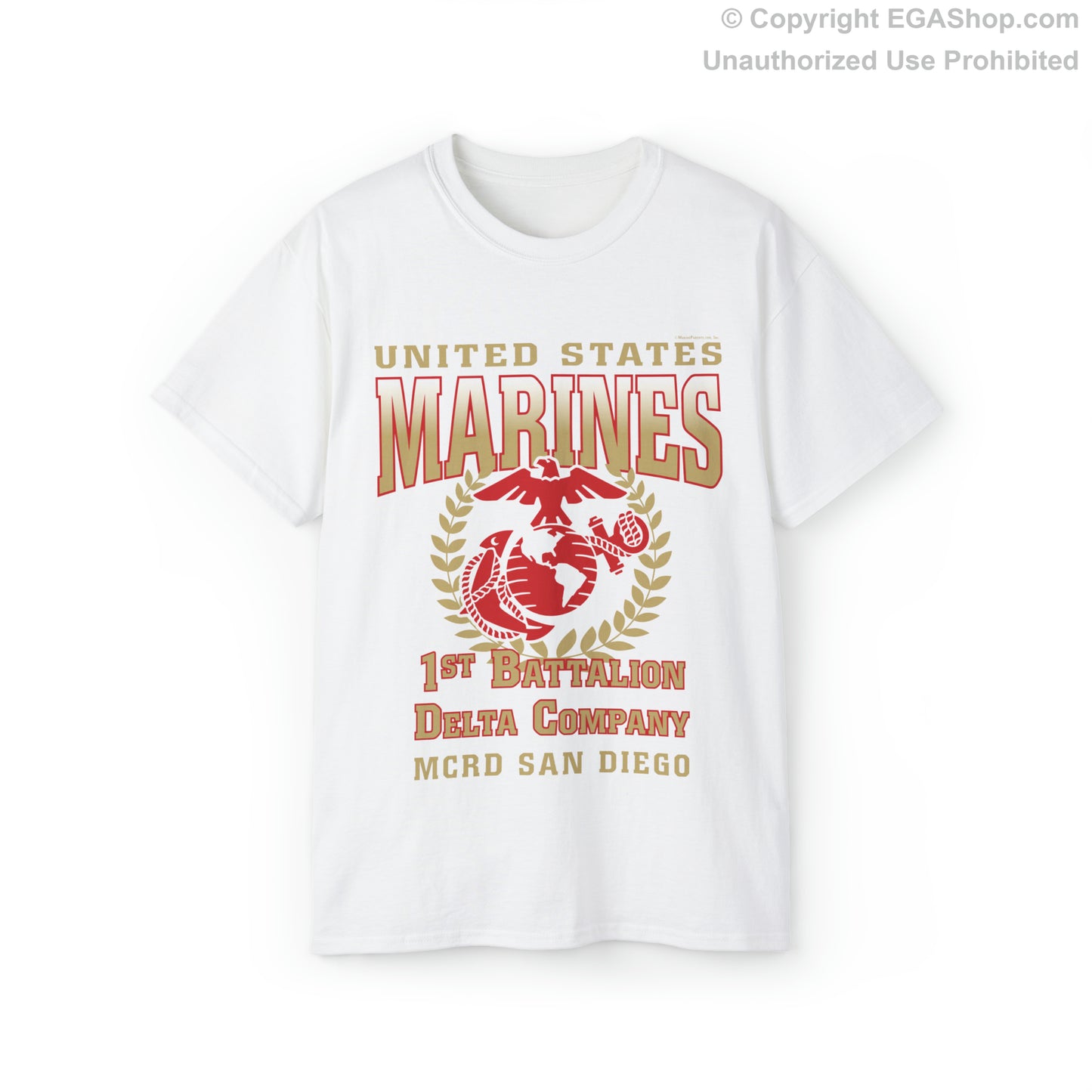 T-Shirt: Delta Co. MCRD San Diego (EGA + Back Proud Family)