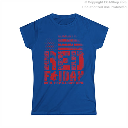 T-Shirt, Ladies Fit: Red Friday with Kneeling Service Member