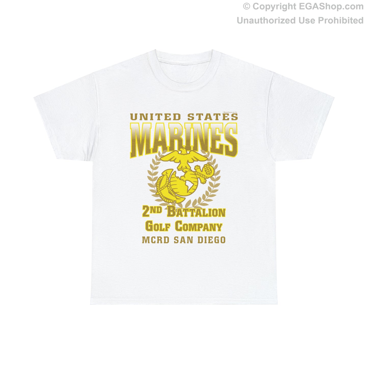 T-Shirt: Golf Co. MCRD San Diego (EGA + Back Proud Family)
