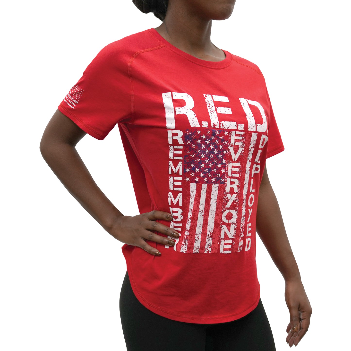 T-Shirt: Womens R.E.D. (Remember Everyone Deployed)