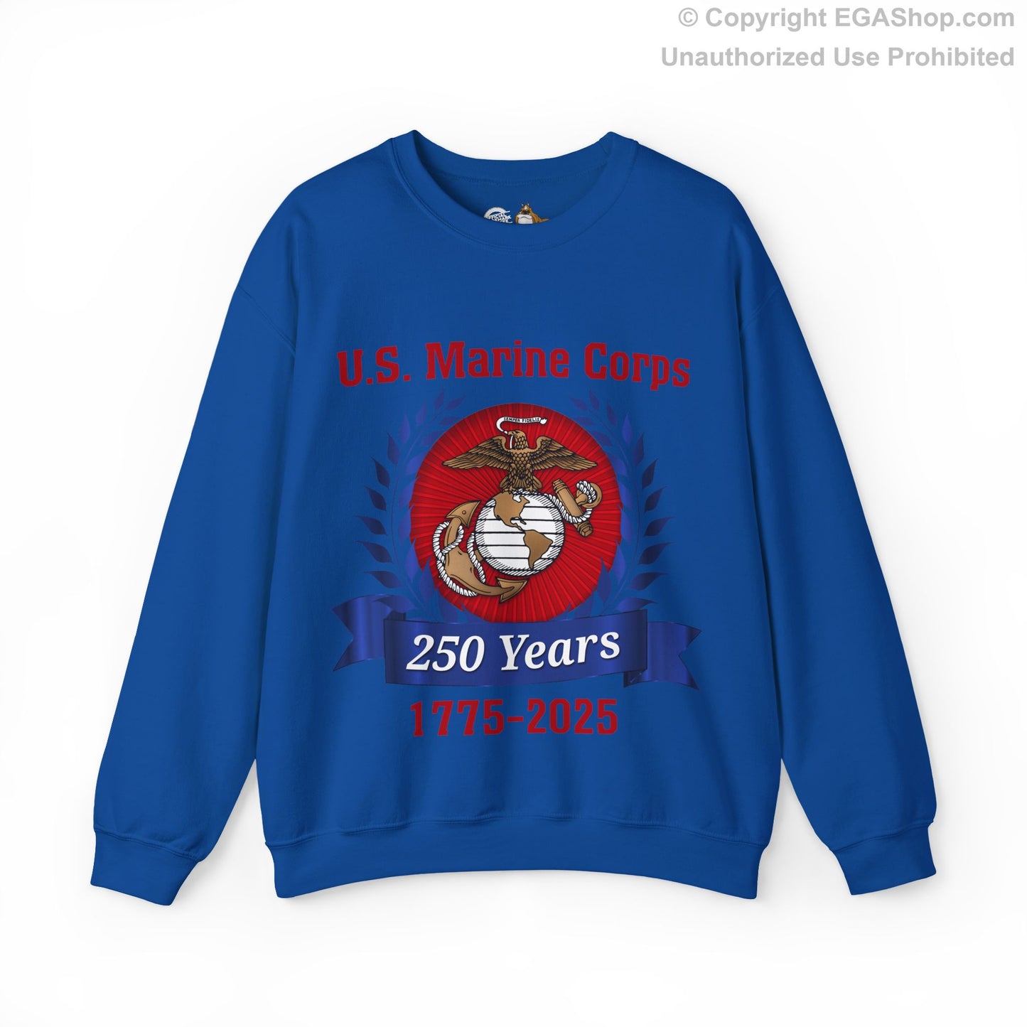U.S. Marine Corps 250 Years Sweatshirt, Unisex Pullover, Commemorative Apparel