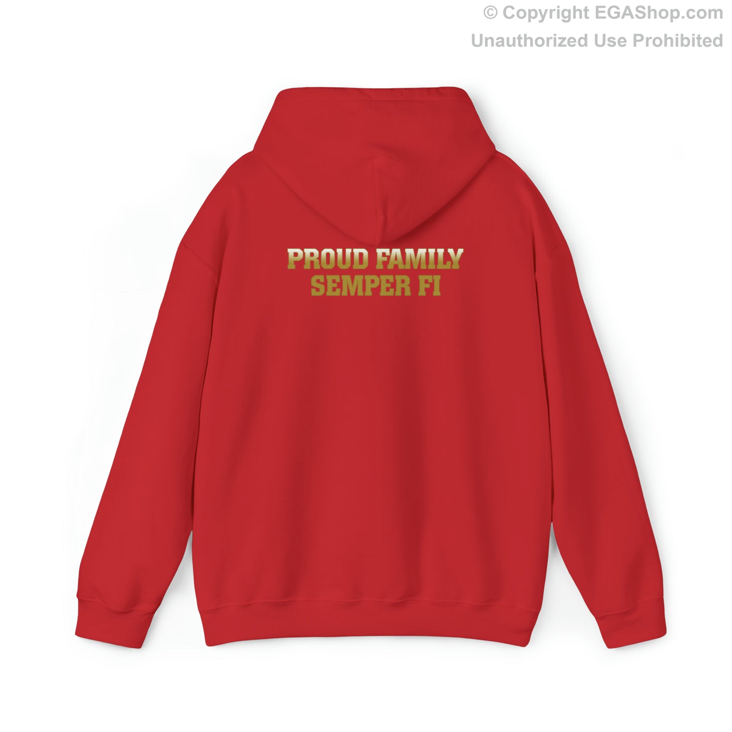 Hoodie: Alpha Co. MCRD San Diego (EGA + Back Proud Family)