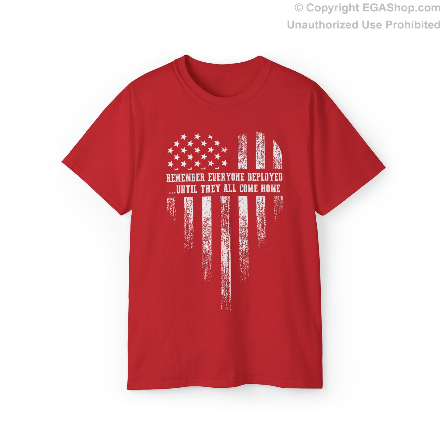 T-Shirt, Unisex: R.E.D. Heart American Flag