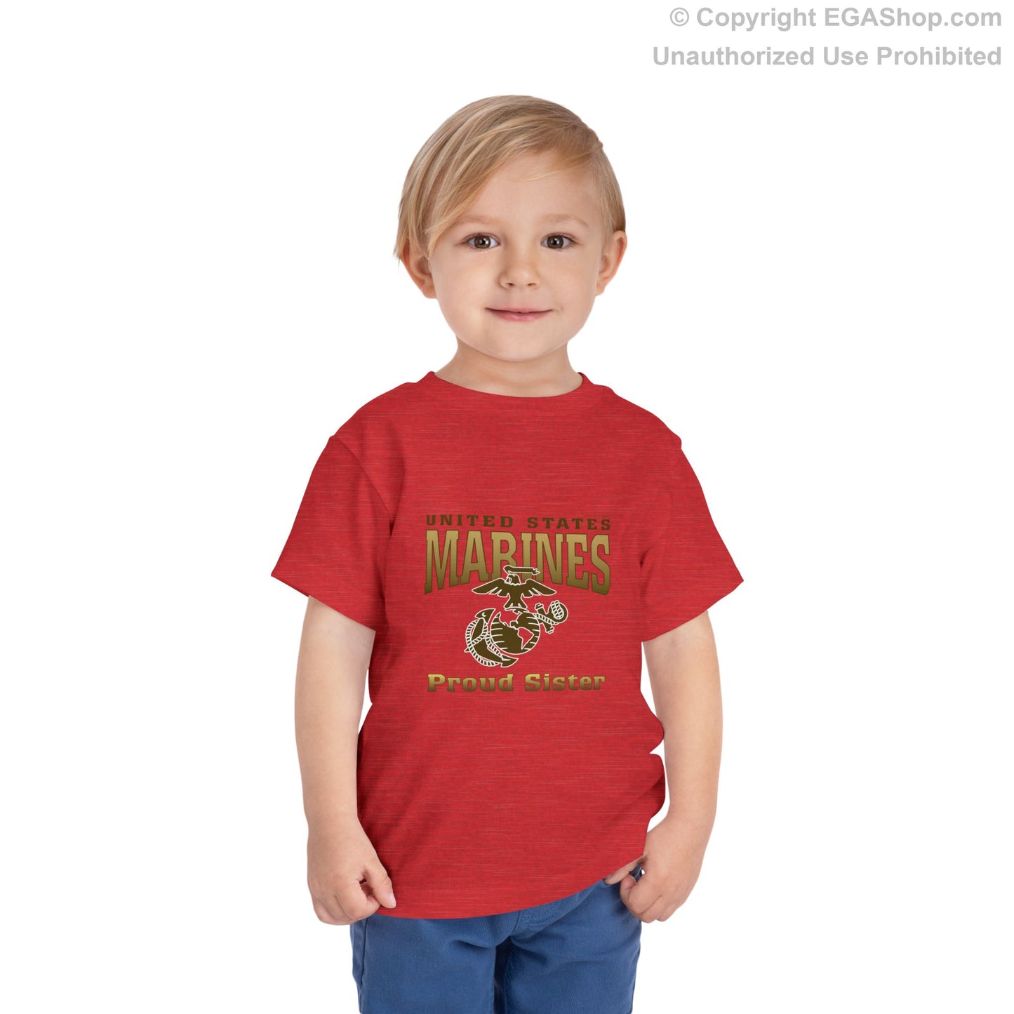 T-Shirt TODDLER: United States Marines Proud Sister