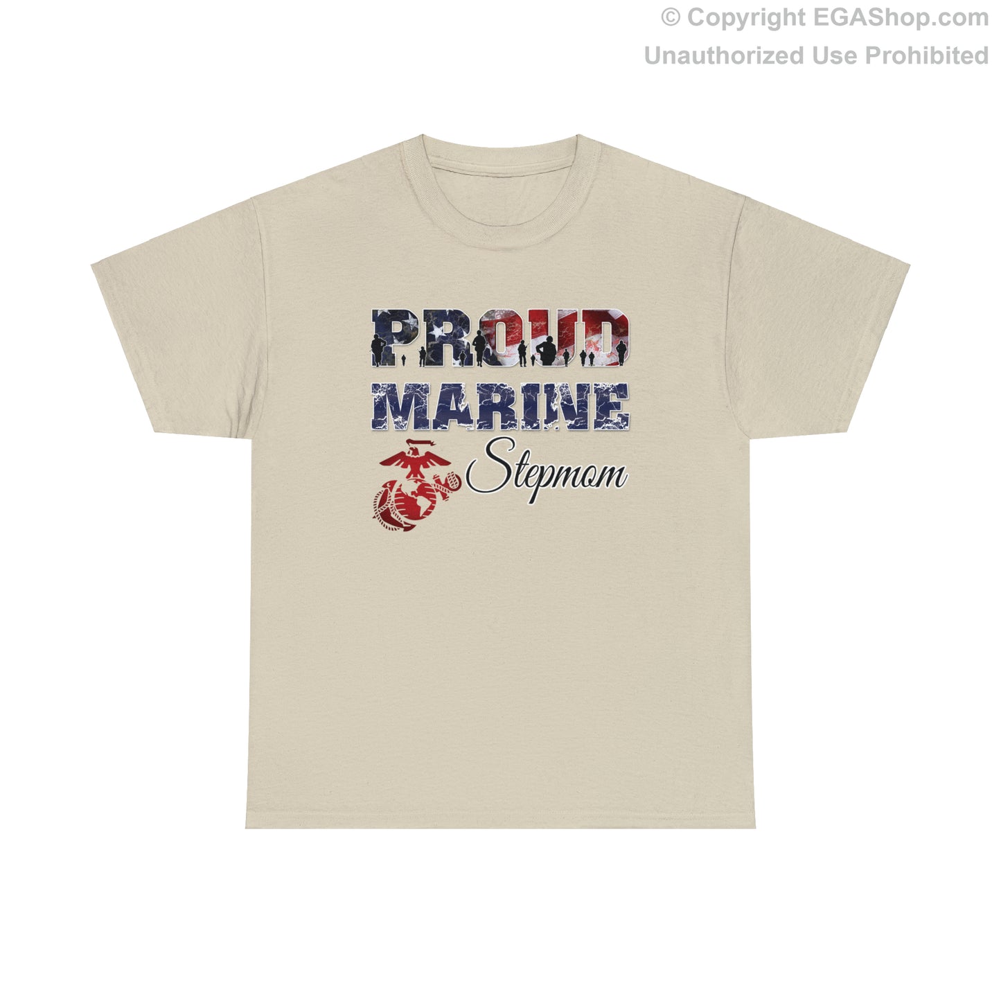T-Shirt Proud Marine Stepmom (Your Choice of Colors)