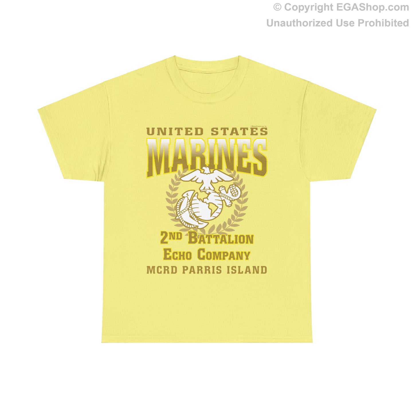 T-Shirt: Echo Co. MCRD Parris Island (EGA + Back Proud Family)