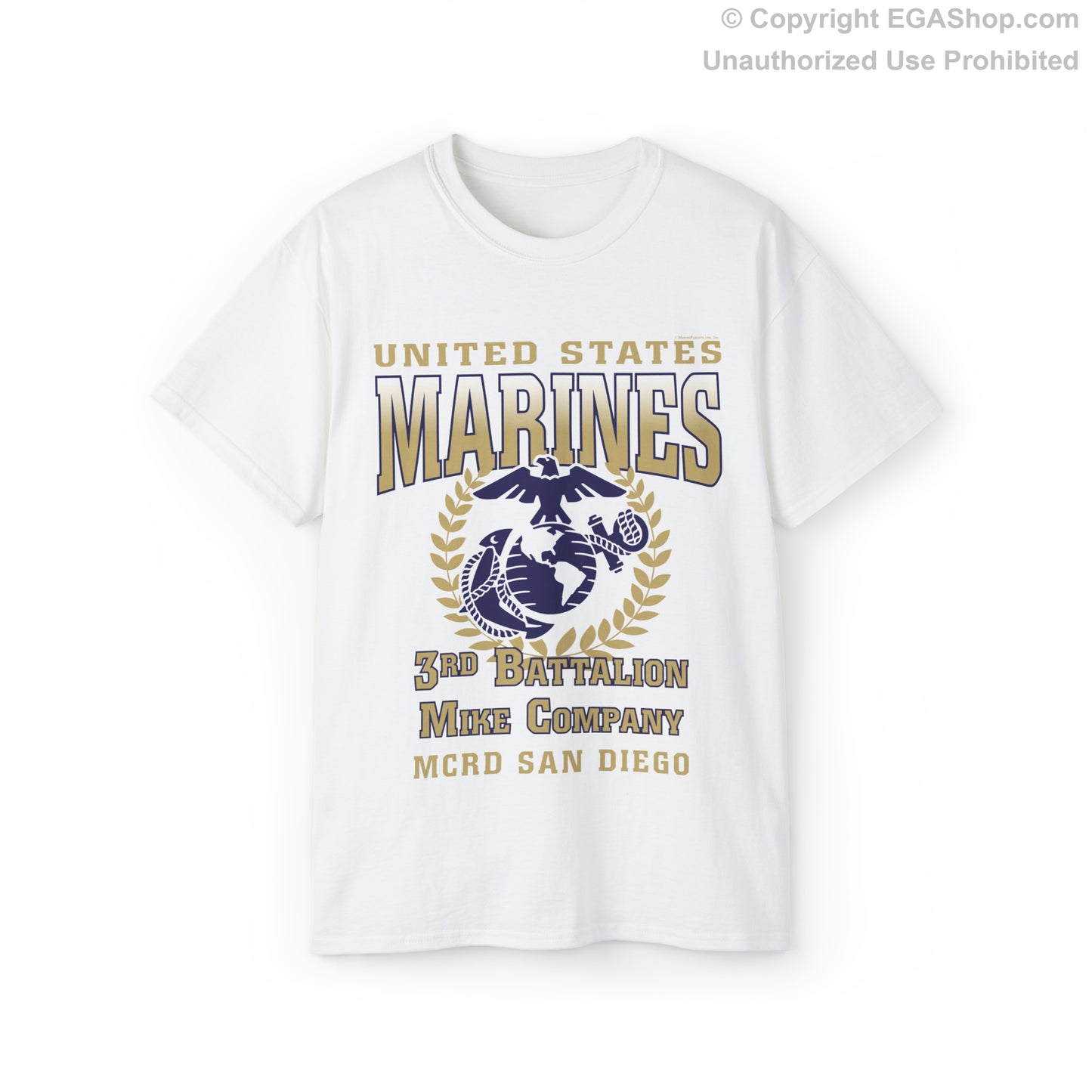 T-Shirt: Mike Co. MCRD San Diego (EGA + Back Proud Family)