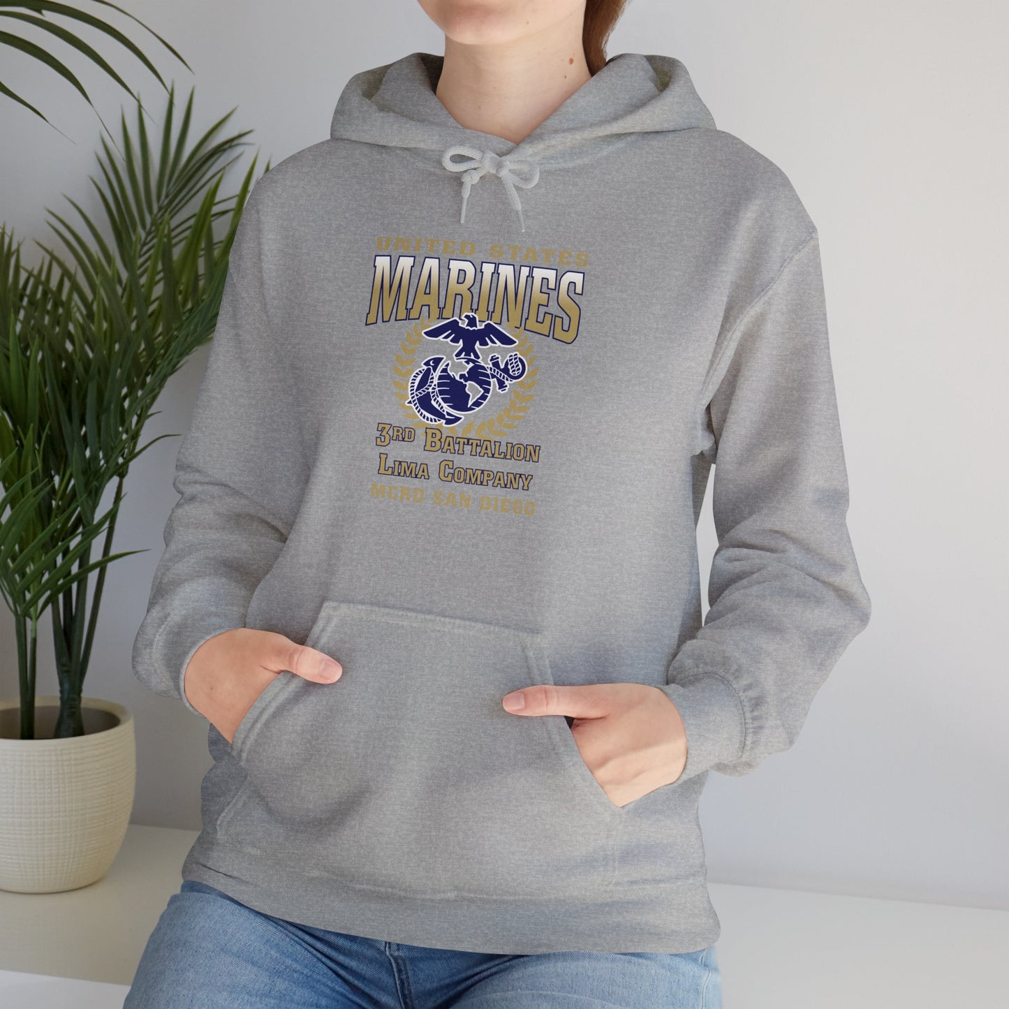 Hoodie: Lima Co. MCRD San Diego (EGA + Back Proud Family)