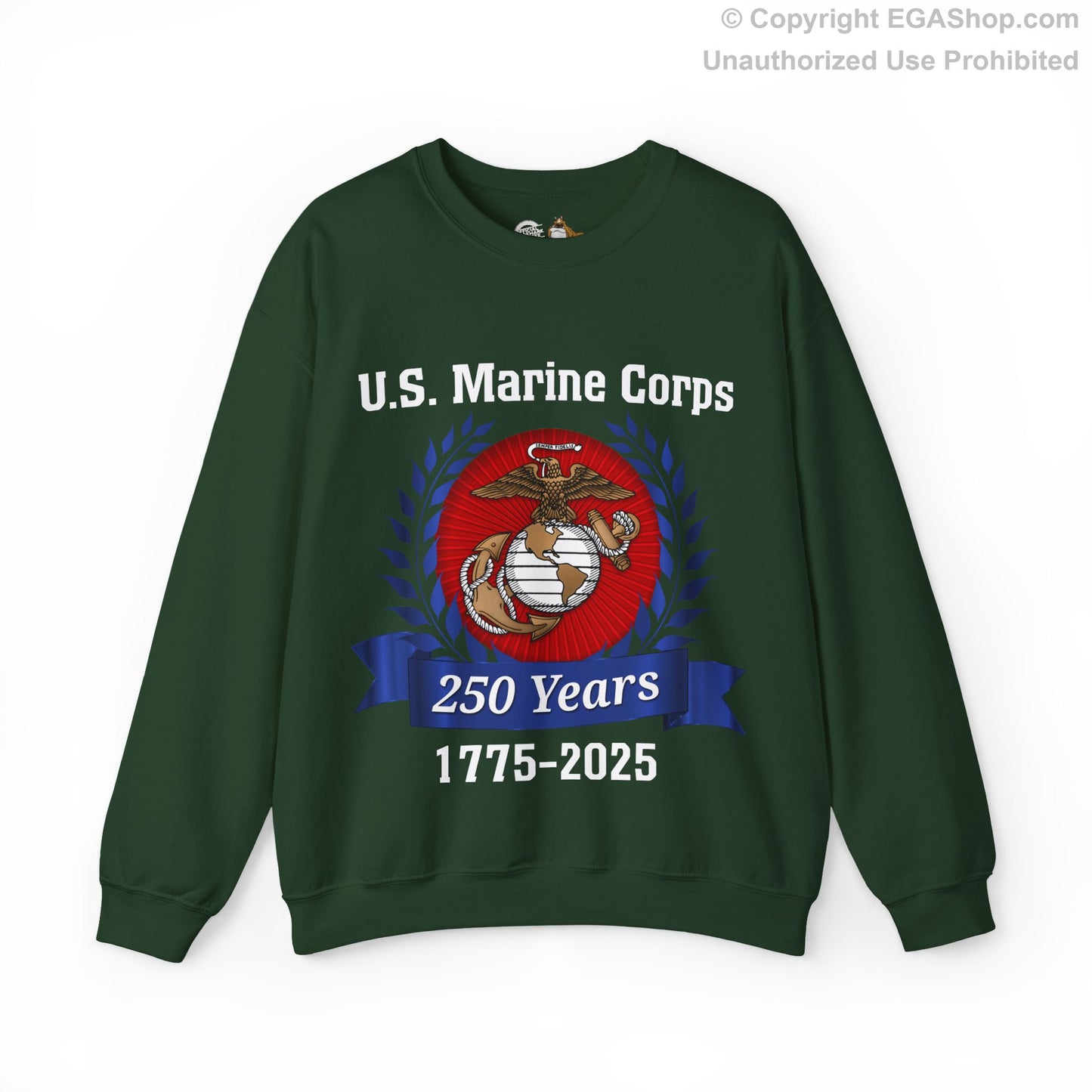 U.S. Marine Corps 250 Years Sweatshirt, Unisex Pullover, Commemorative Apparel