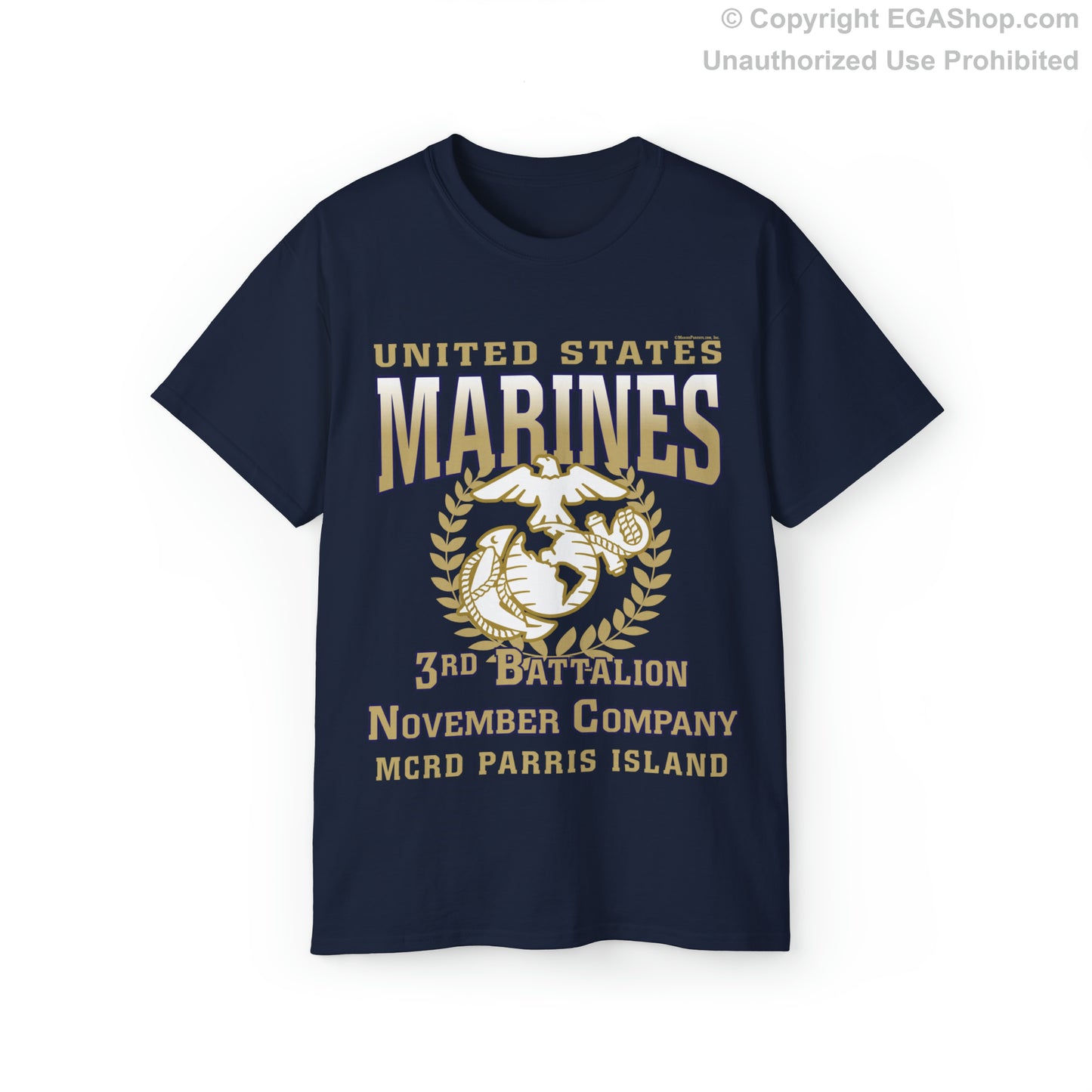 T-Shirt: November Co. MCRD Parris Island (EGA, Blank Back)