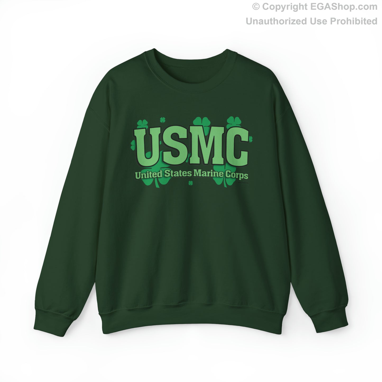Sweatshirt: USMC Shamrocks