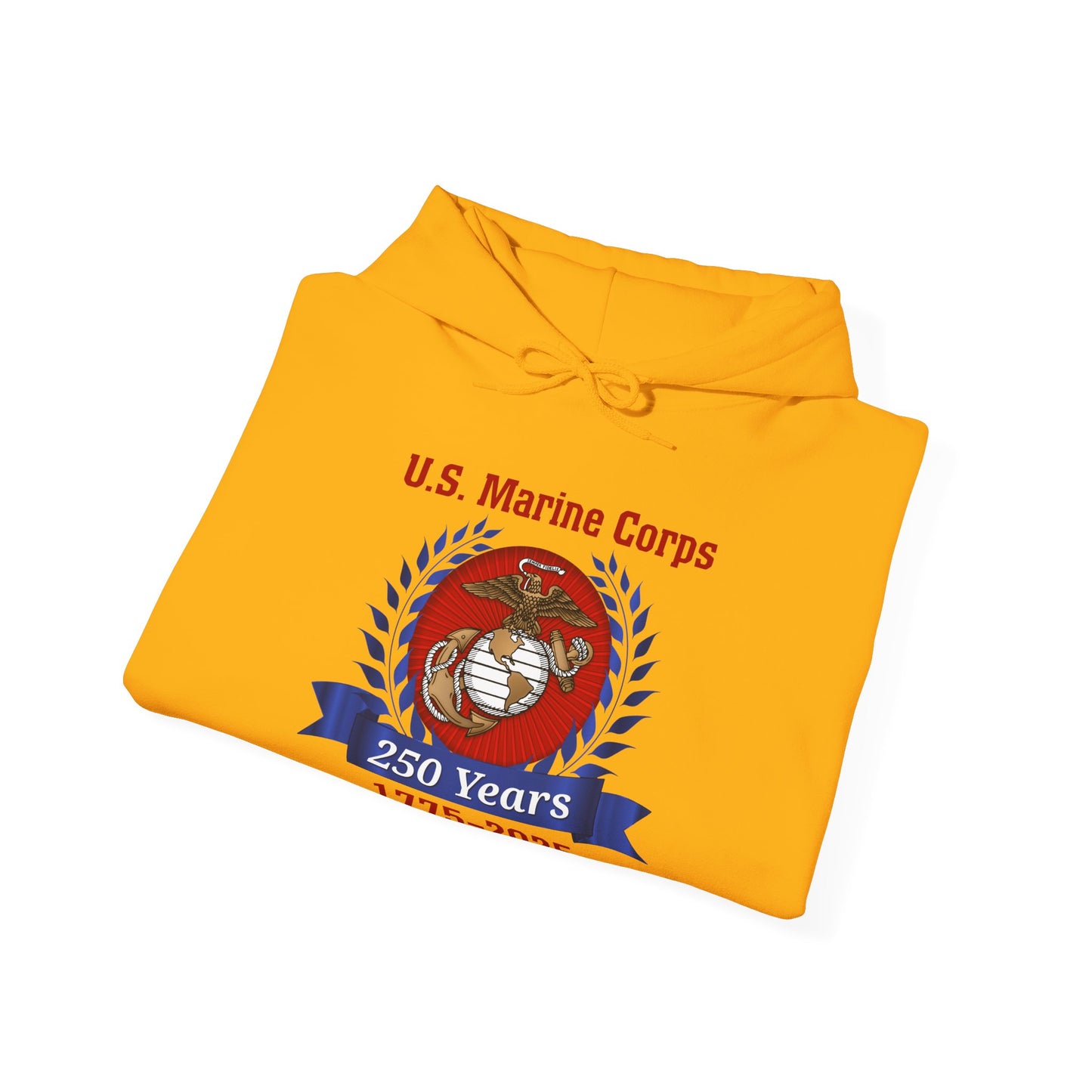 U.S. Marine Corps 250 Years Hoodie, Unisex Pullover, Commemorative Apparel