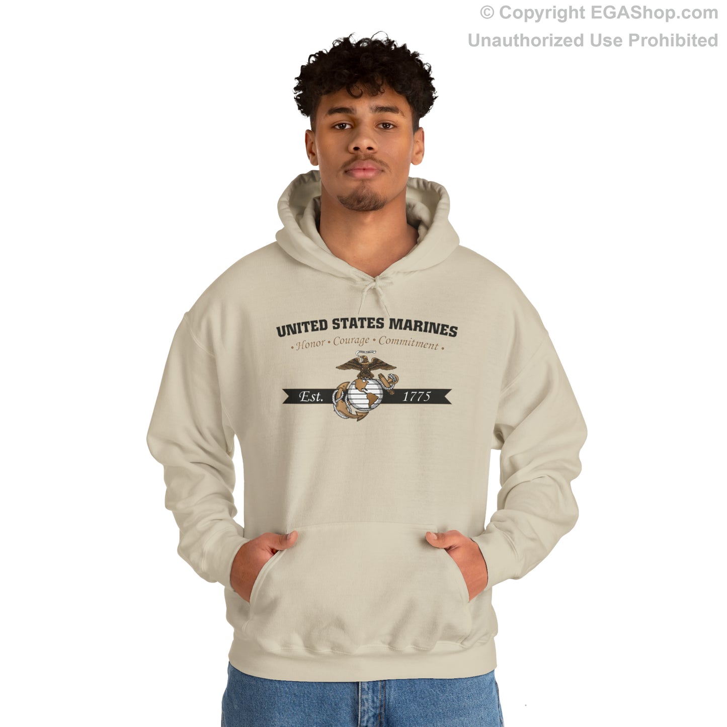 Hoodie: Honor, Courage, Commitment (Color Choices)