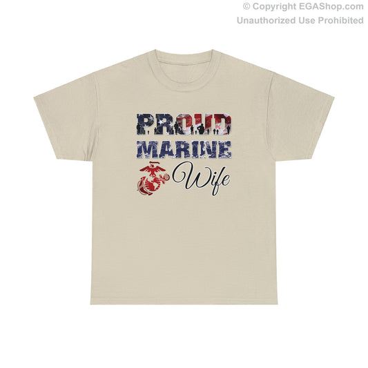 T-Shirt Proud Marine Wife (Your Choice of Colors)