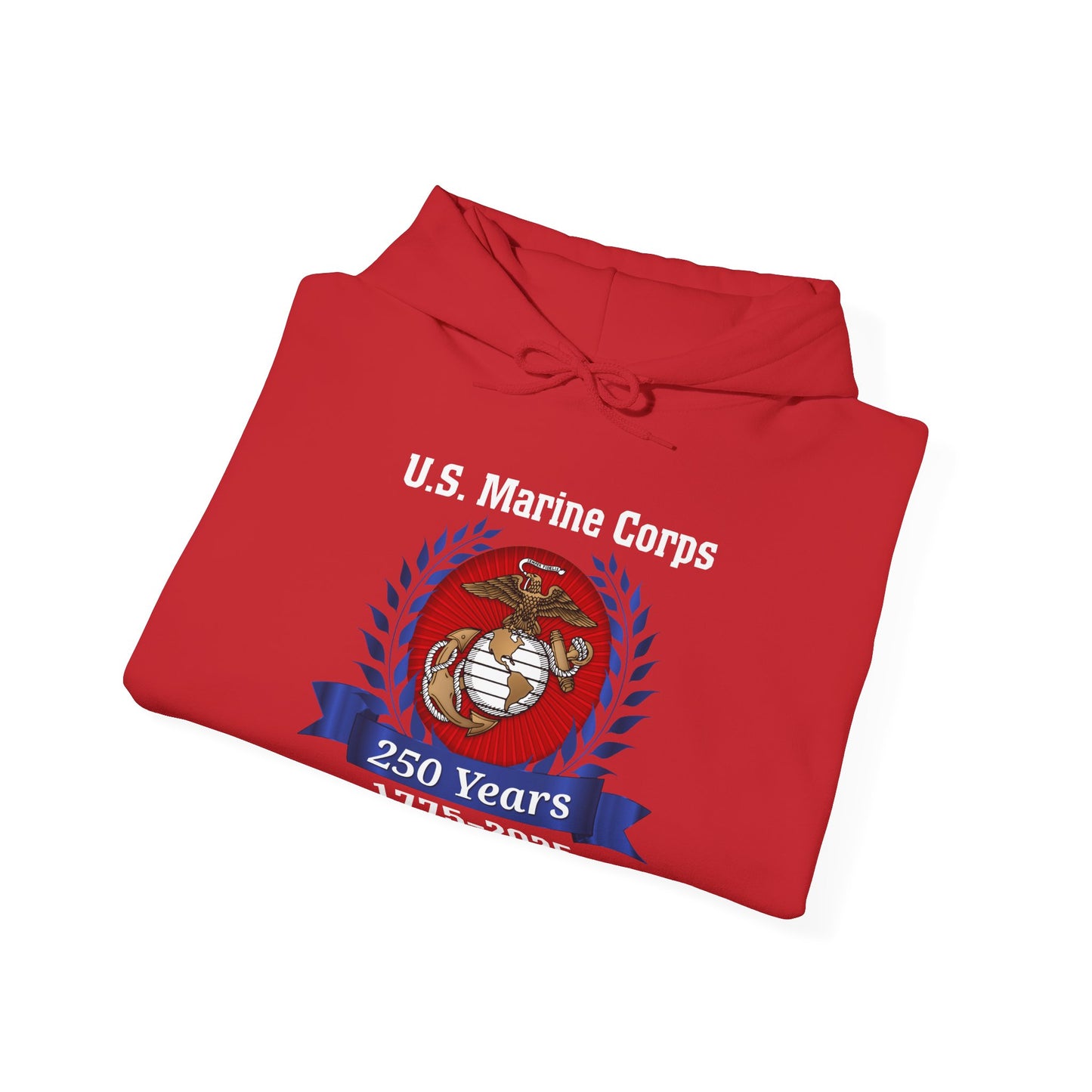 U.S. Marine Corps 250 Years Hoodie, Unisex Pullover, Commemorative Apparel