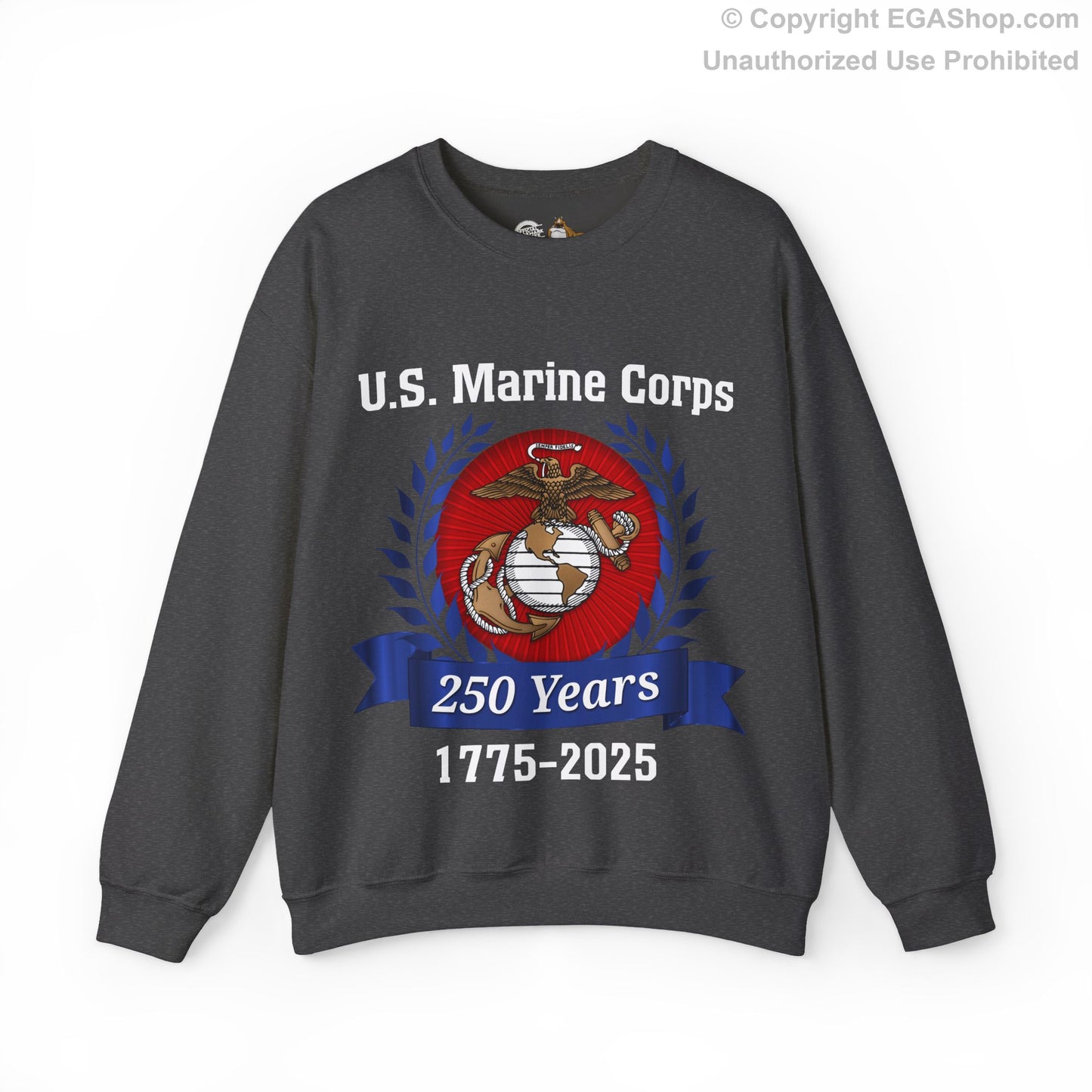U.S. Marine Corps 250 Years Sweatshirt, Unisex Pullover, Commemorative Apparel
