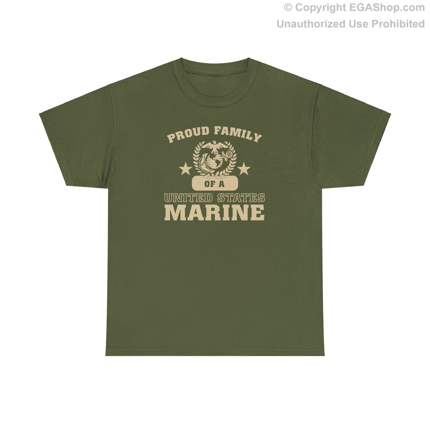 T-Shirt: Proud Family of a Marine (Varsity Style, Color Choices)