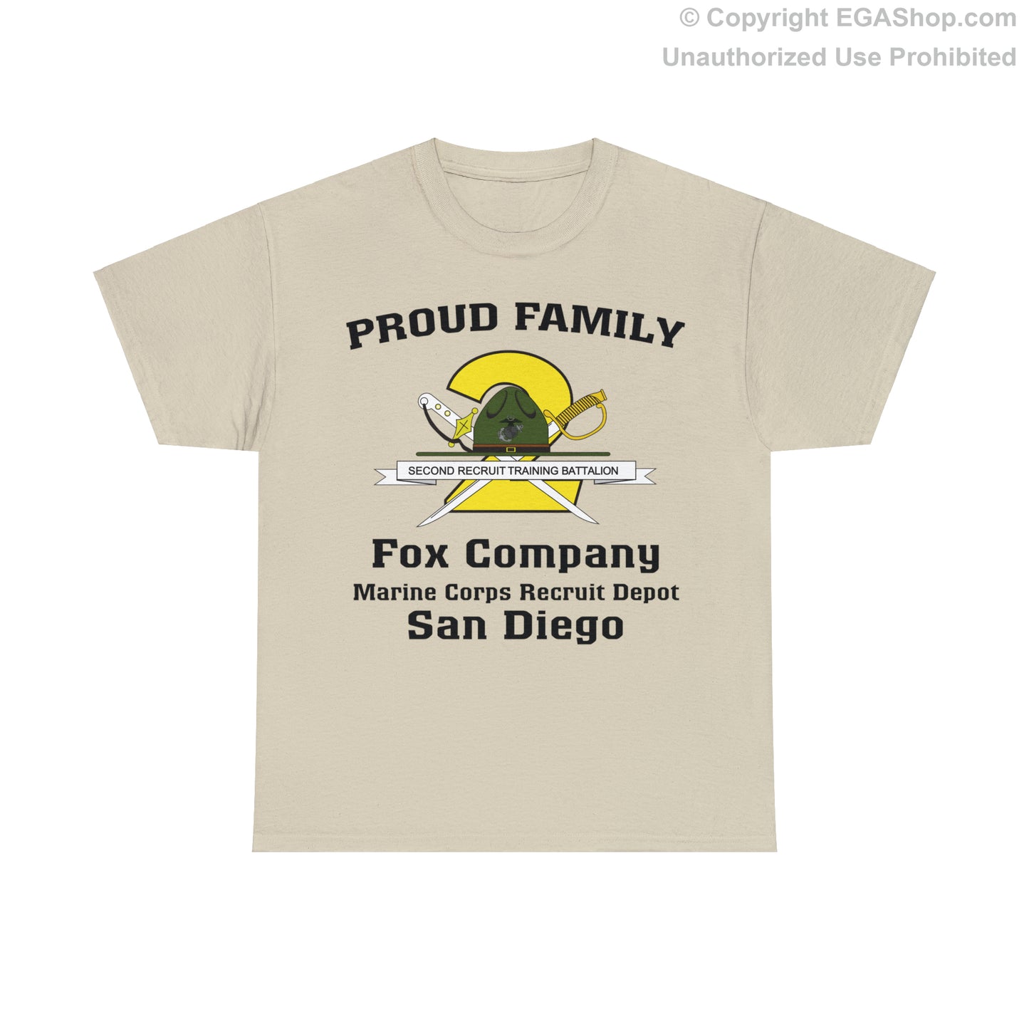 T-Shirt: Fox Co. MCRD San Diego (2nd Battalion Crest)