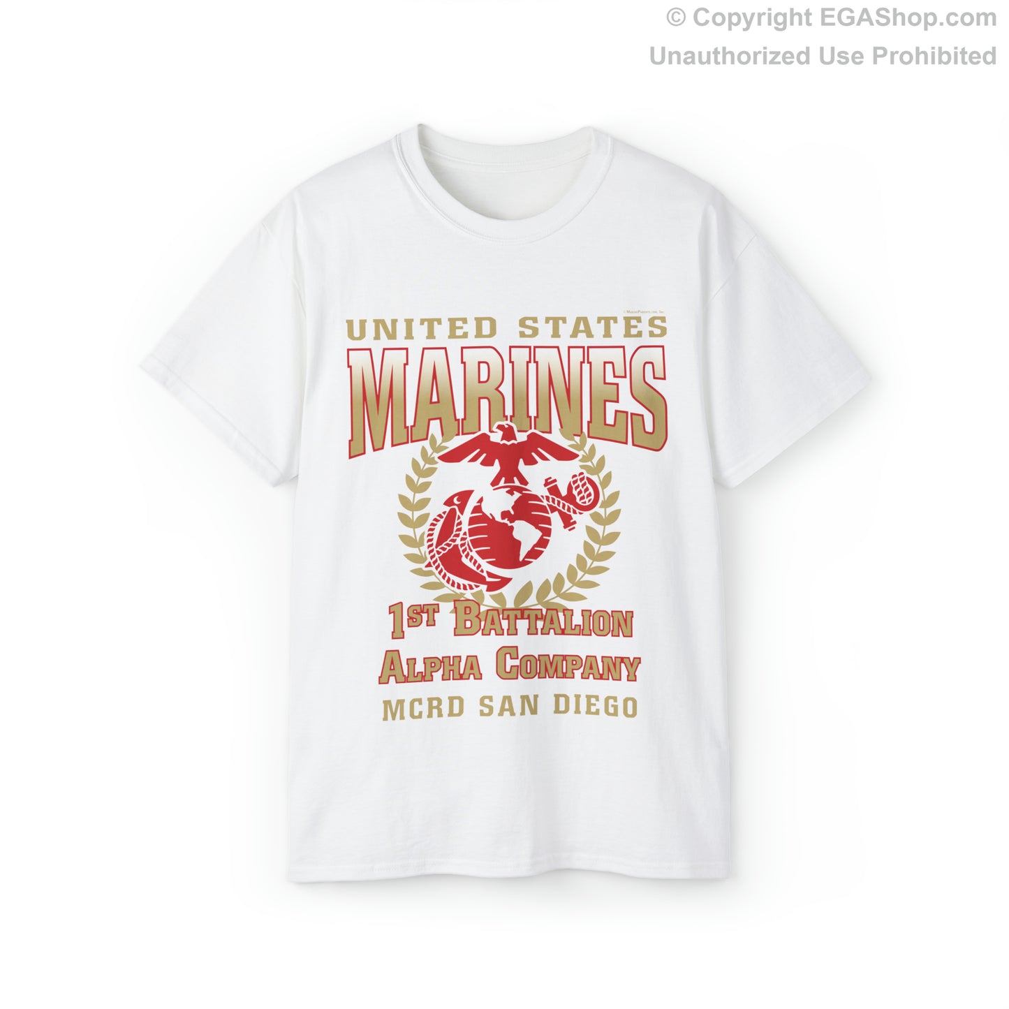T-Shirt: Alpha Co. MCRD San Diego (EGA, Blank Back)