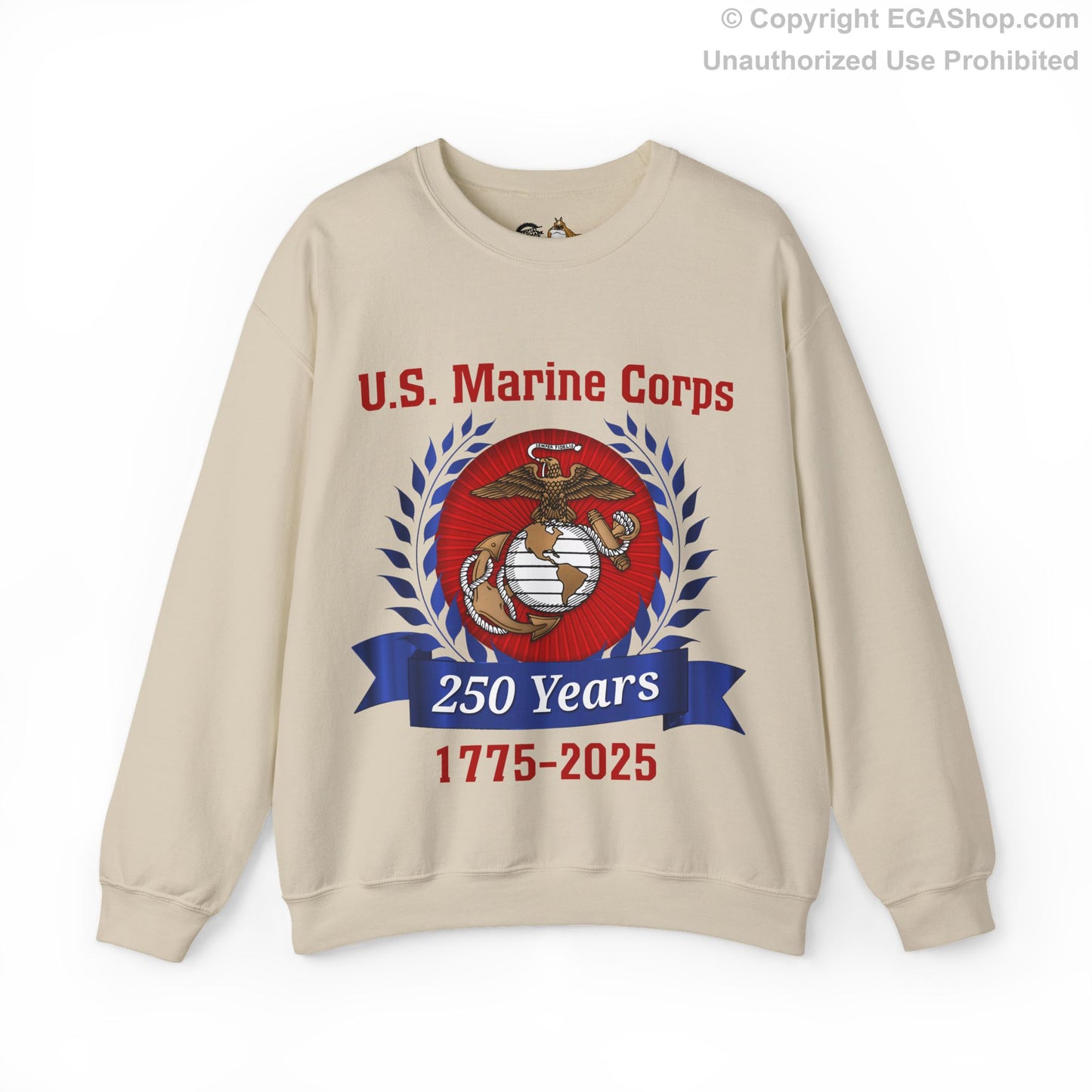 U.S. Marine Corps 250 Years Sweatshirt, Unisex Pullover, Commemorative Apparel