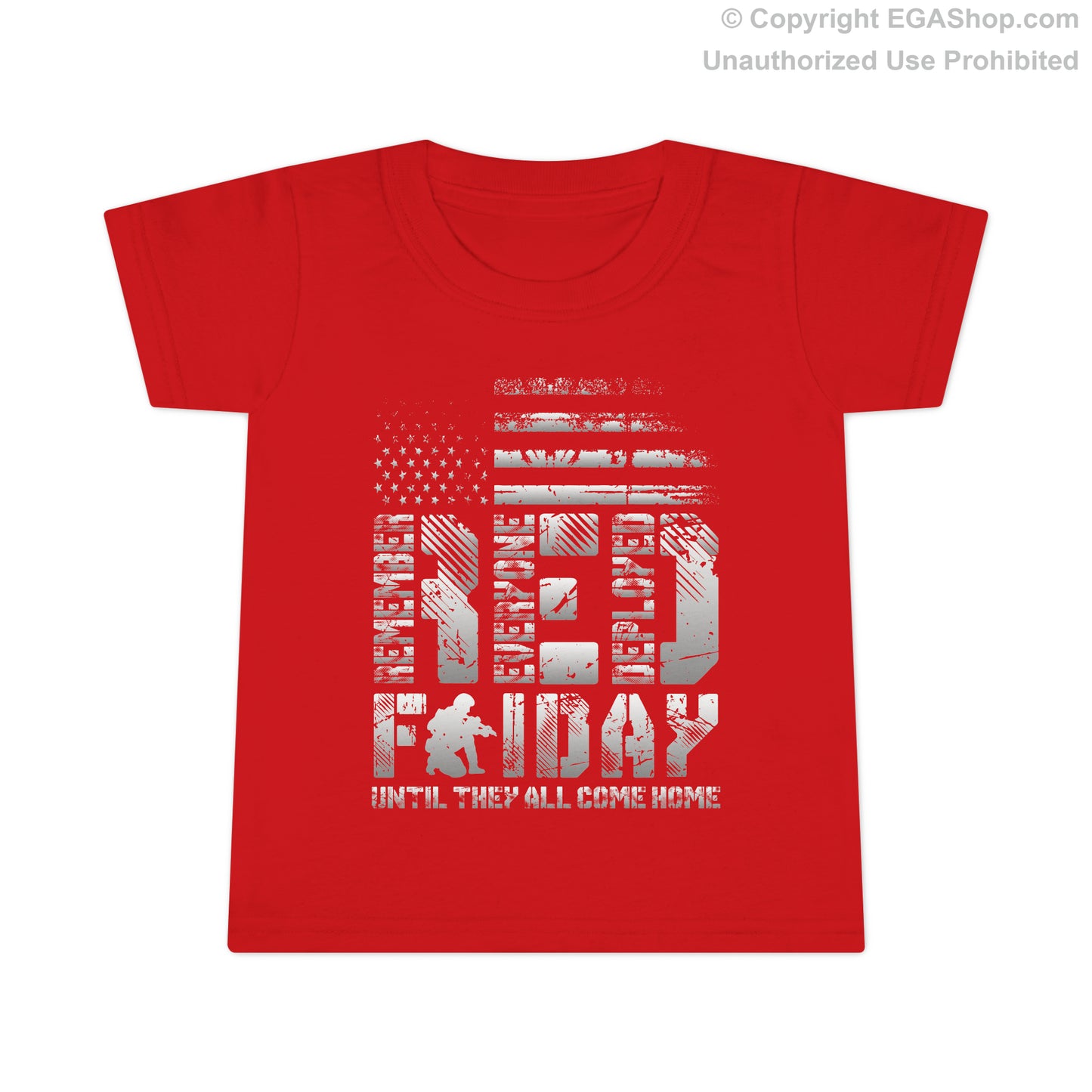T-Shirt, Toddler: Red Friday with Kneeling Service Member