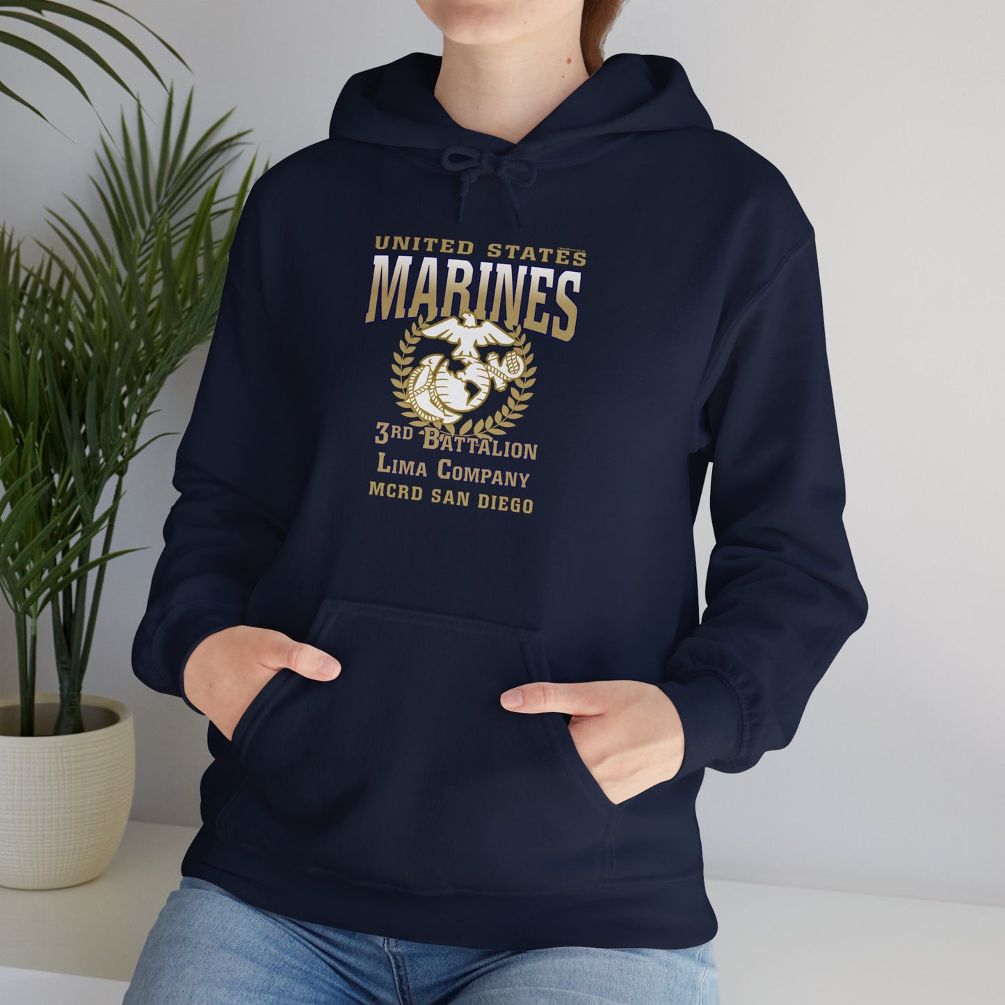 Hoodie: Lima Co. MCRD San Diego (EGA + Back Proud Family)