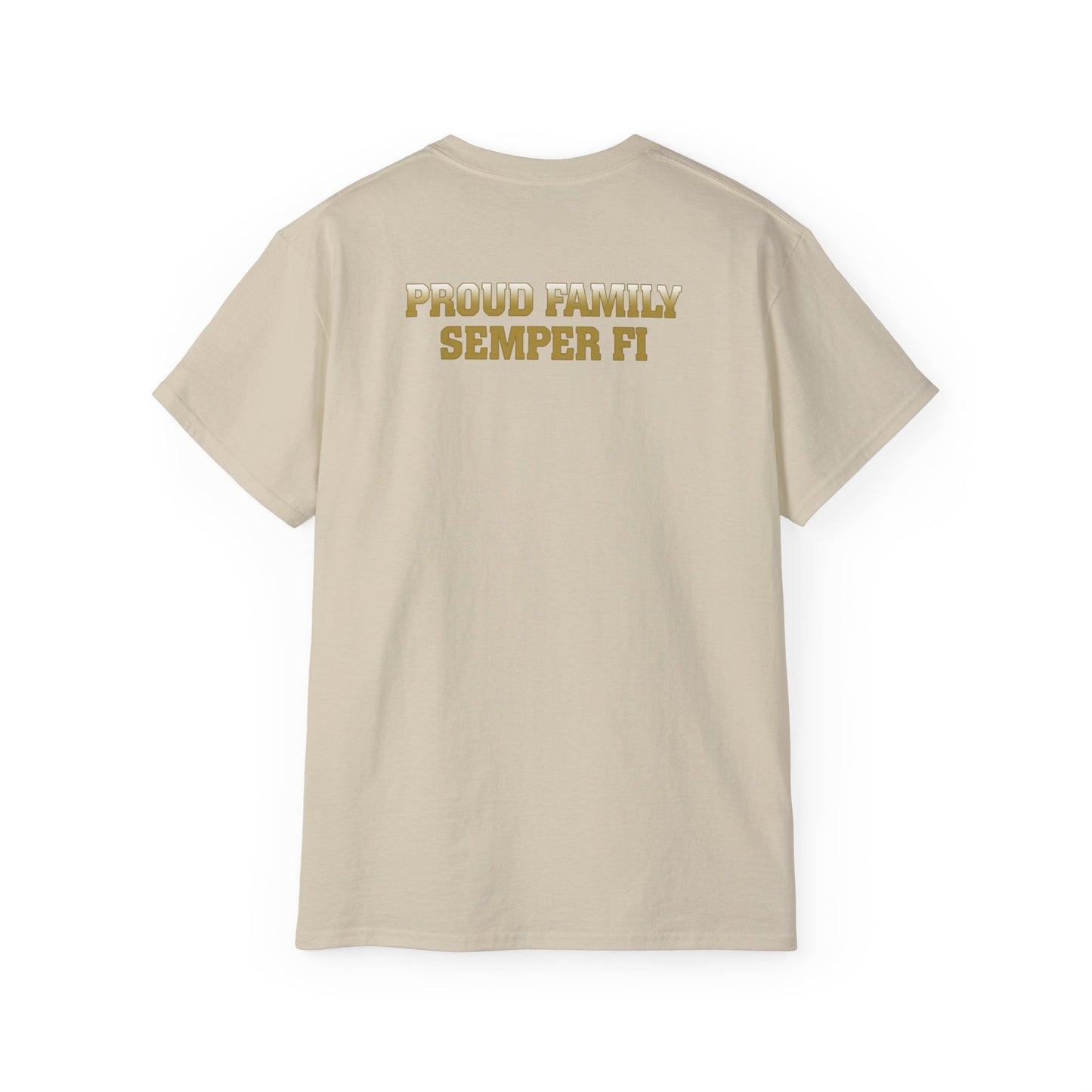T-Shirt: Delta Co. MCRD Parris Island (EGA + Back Proud Family)