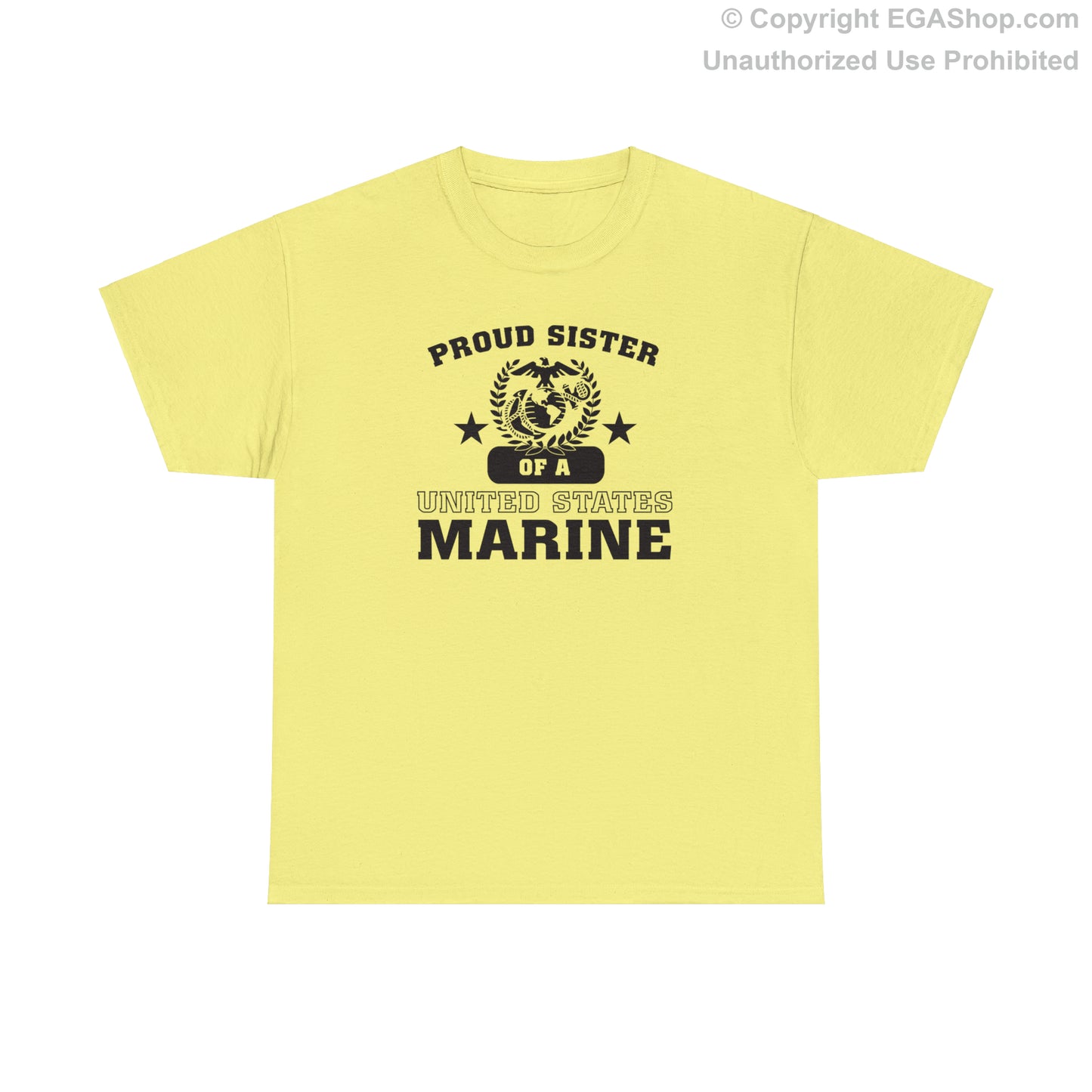 T-Shirt: Proud Sister of a Marine (Varsity Style, Color Choices)