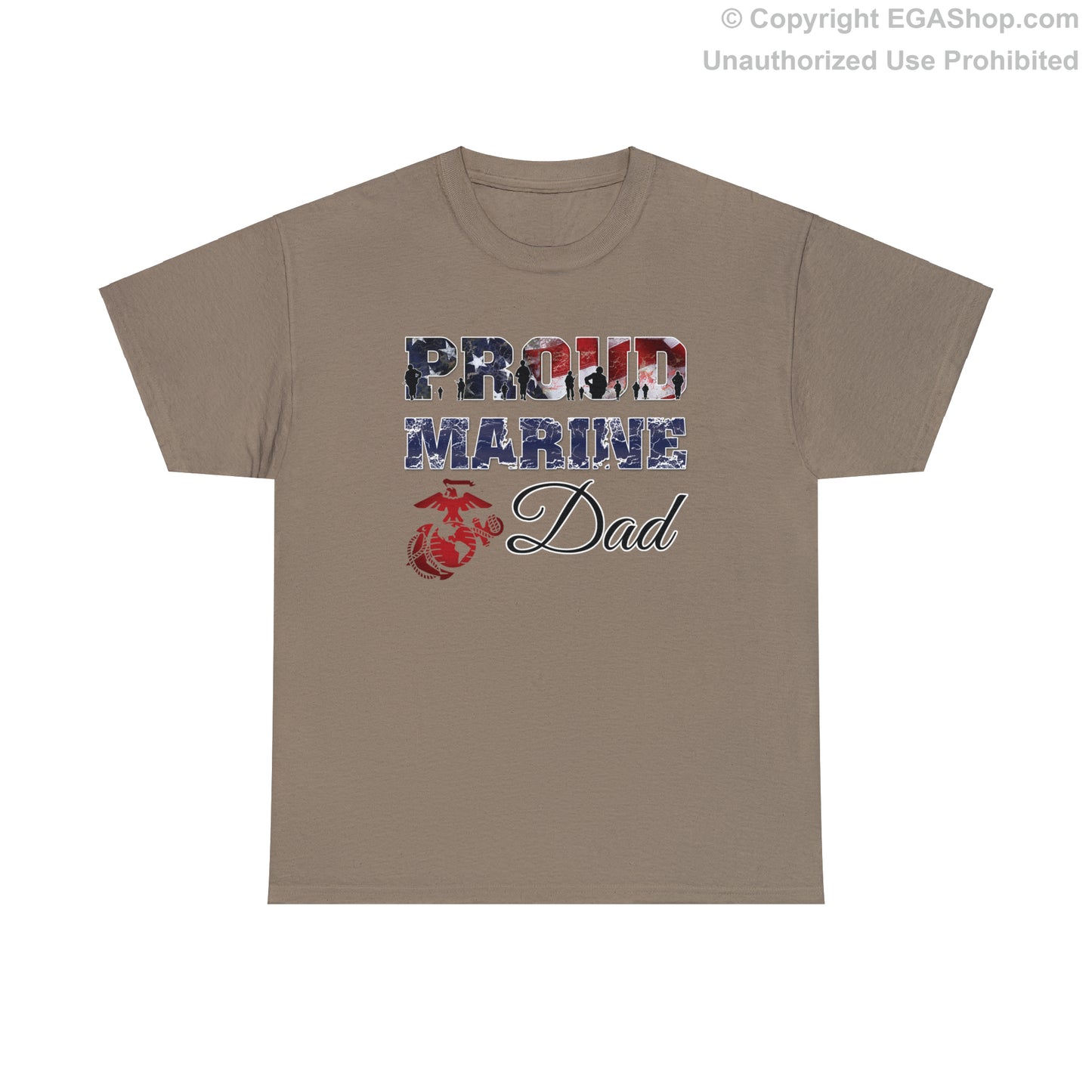 T-Shirt Proud Marine Dad (Your Choice of Colors)