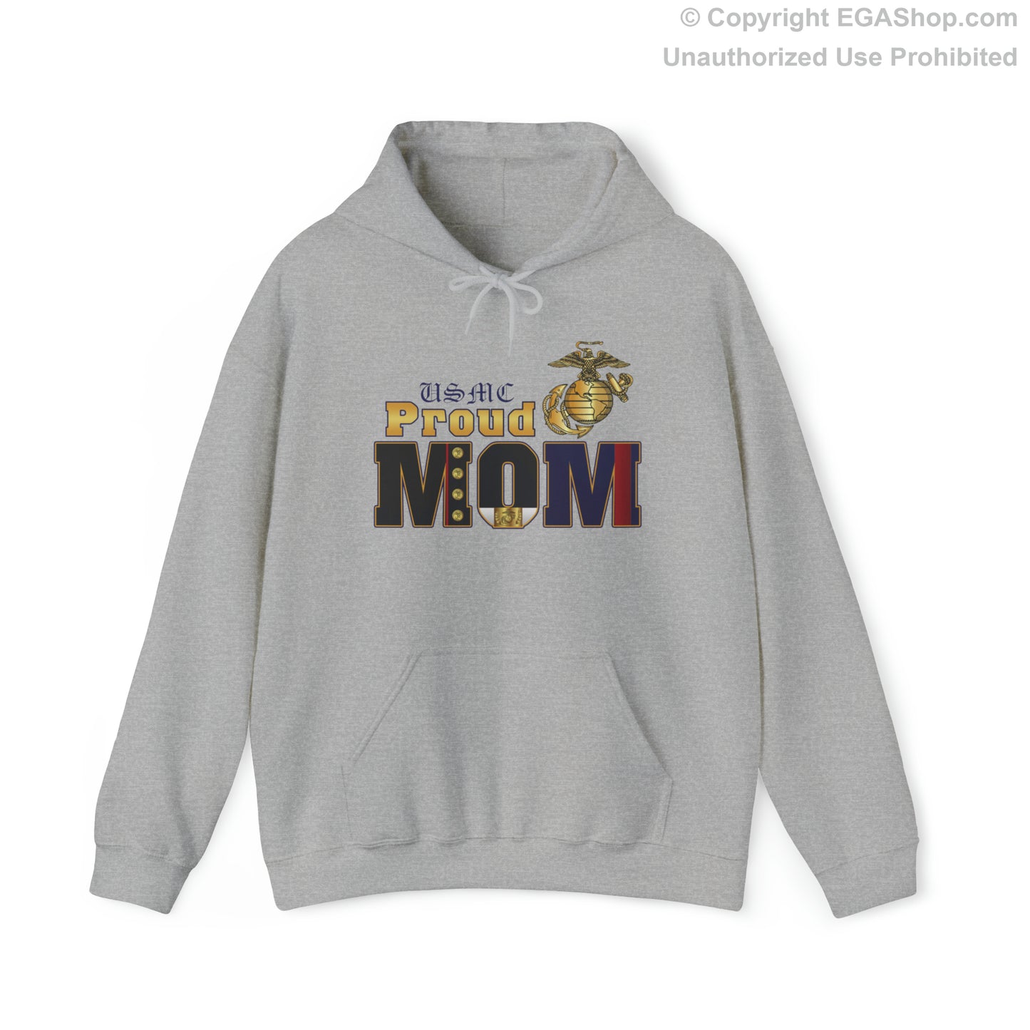 Hoodie: Dress Blue Proud Mom (Your Choice of Colors)
