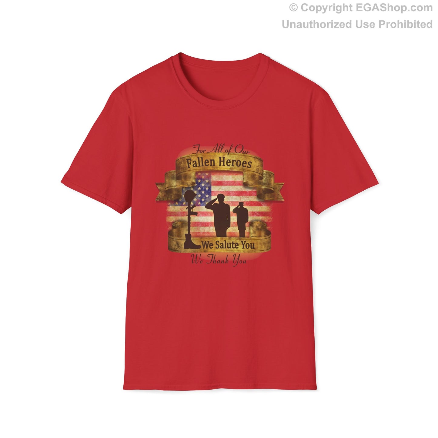 Fallen Heroes Memorial T-Shirt — 'We Salute You' Patriotic Tribute