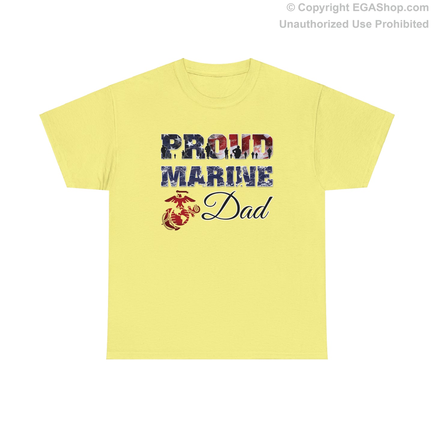 T-Shirt Proud Marine Dad (Your Choice of Colors)