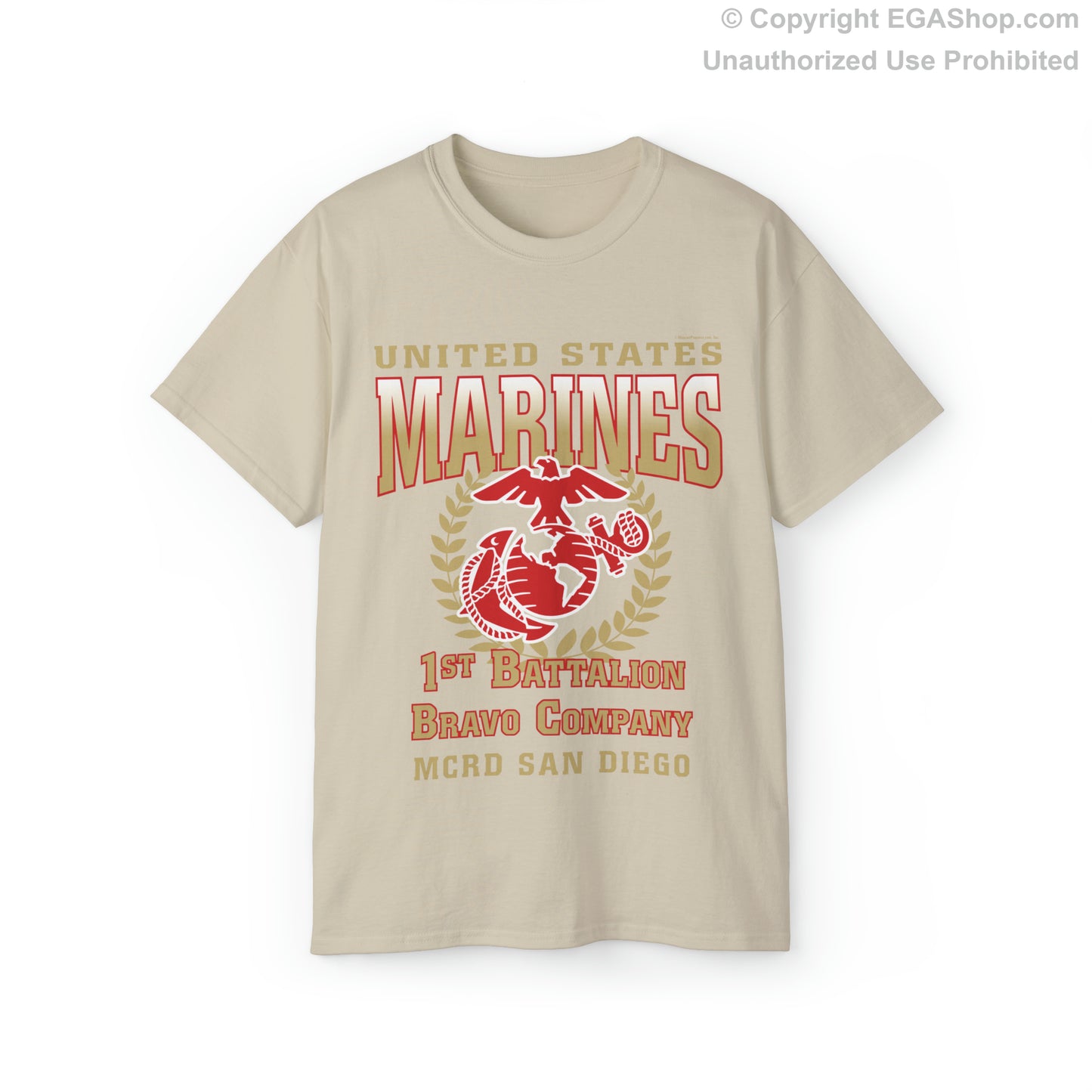 T-Shirt: Bravo Co. MCRD San Diego (EGA + Back Proud Family)