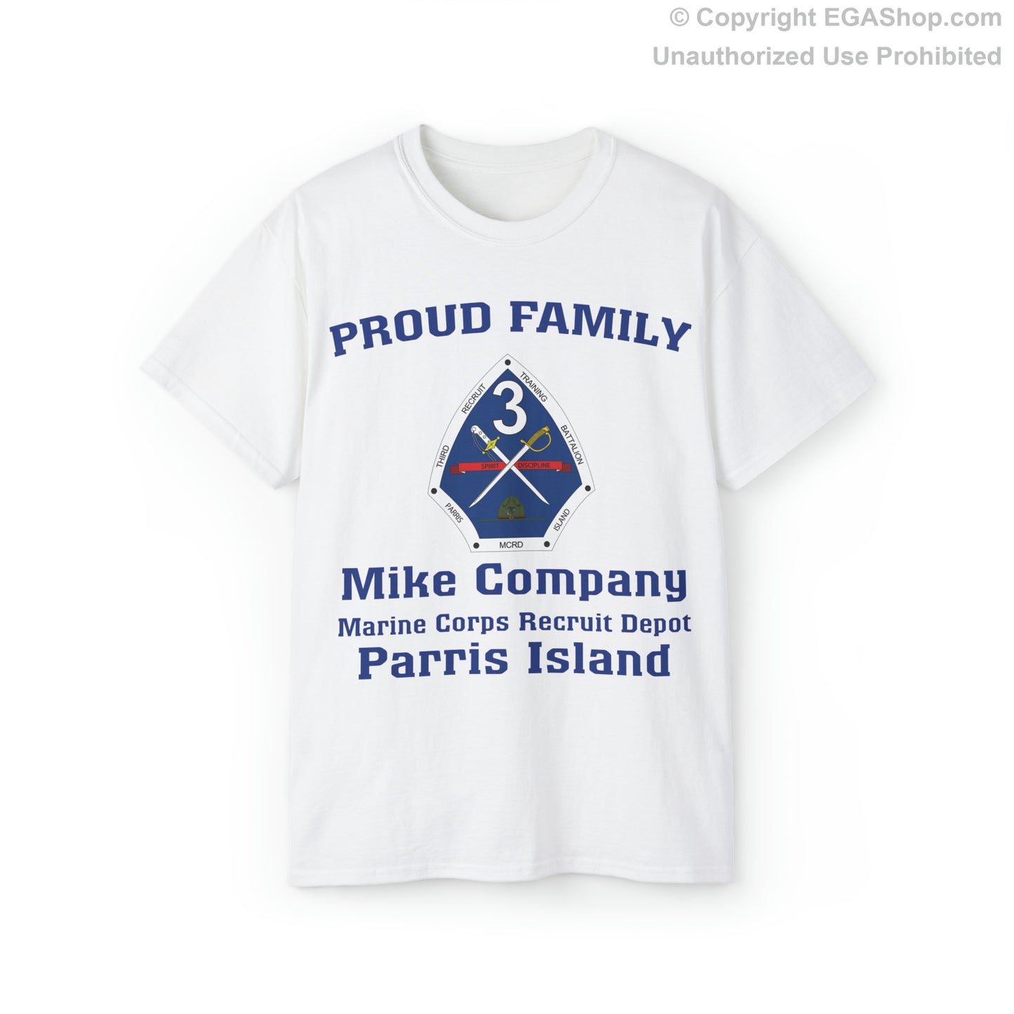 T-Shirt: Mike Co. MCRD Parris Island (3rd Battalion Crest)