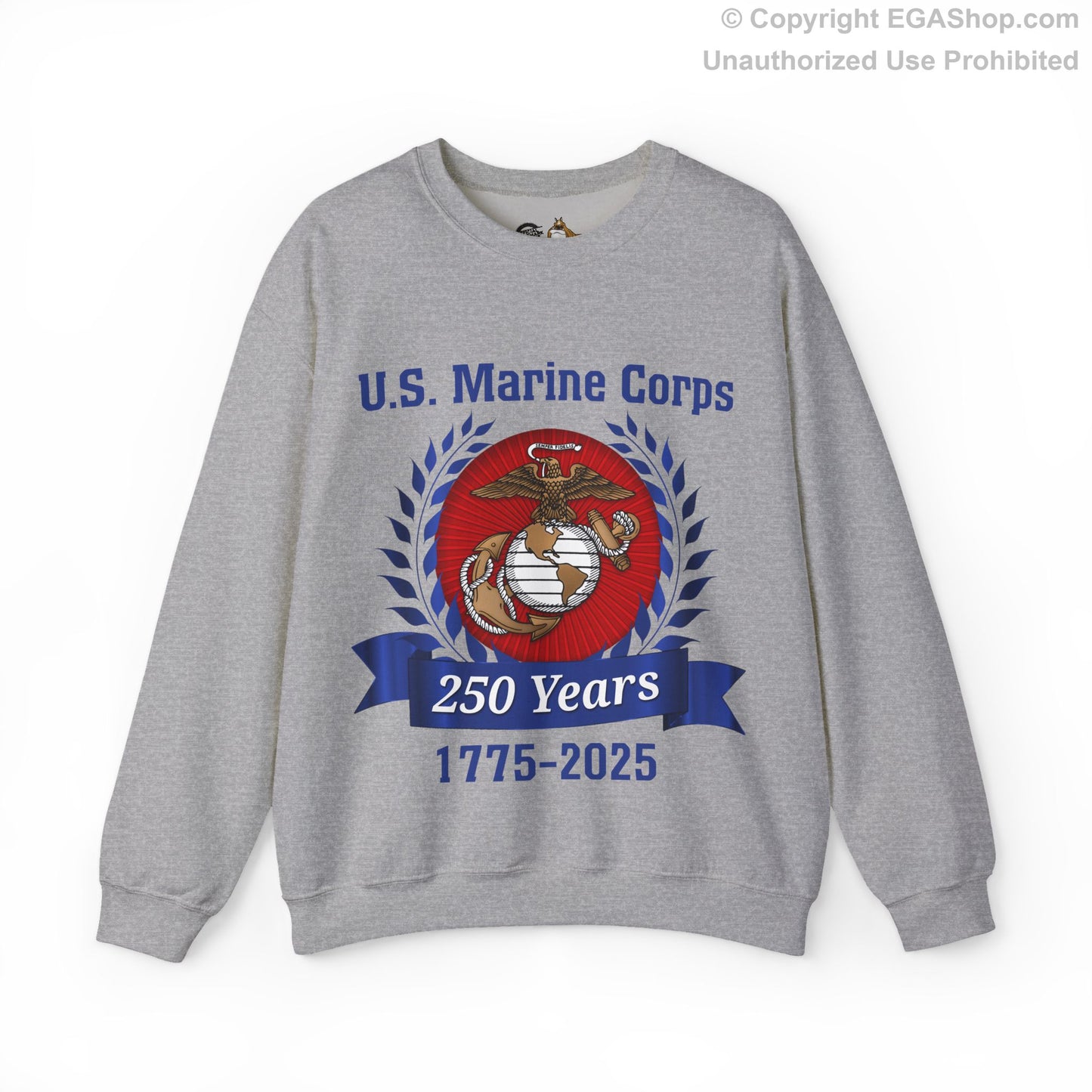 U.S. Marine Corps 250 Years Sweatshirt, Unisex Pullover, Commemorative Apparel