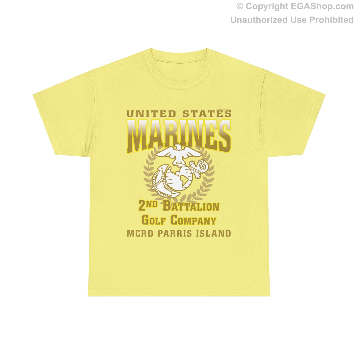 T-Shirt: Golf Co. MCRD Parris Island (EGA + Back Proud Family)