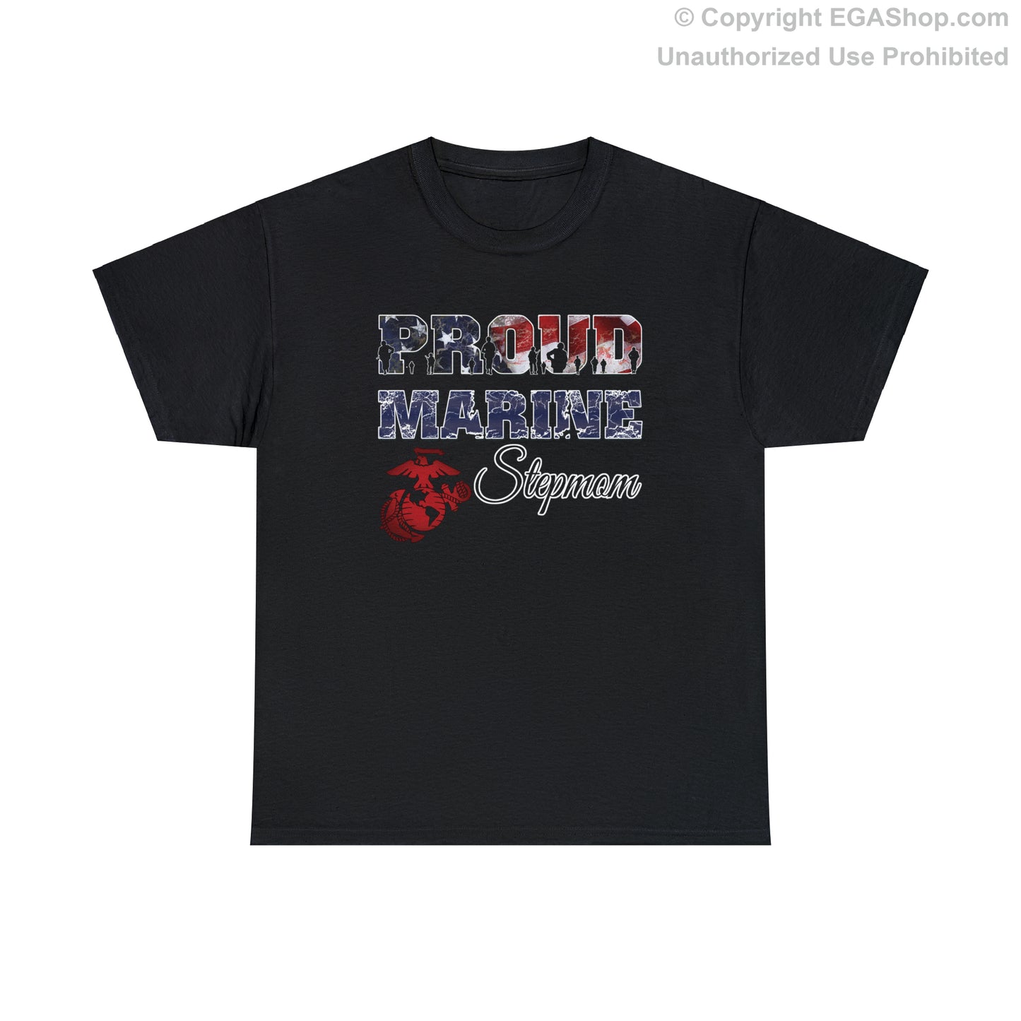 T-Shirt Proud Marine Stepmom (Your Choice of Colors)