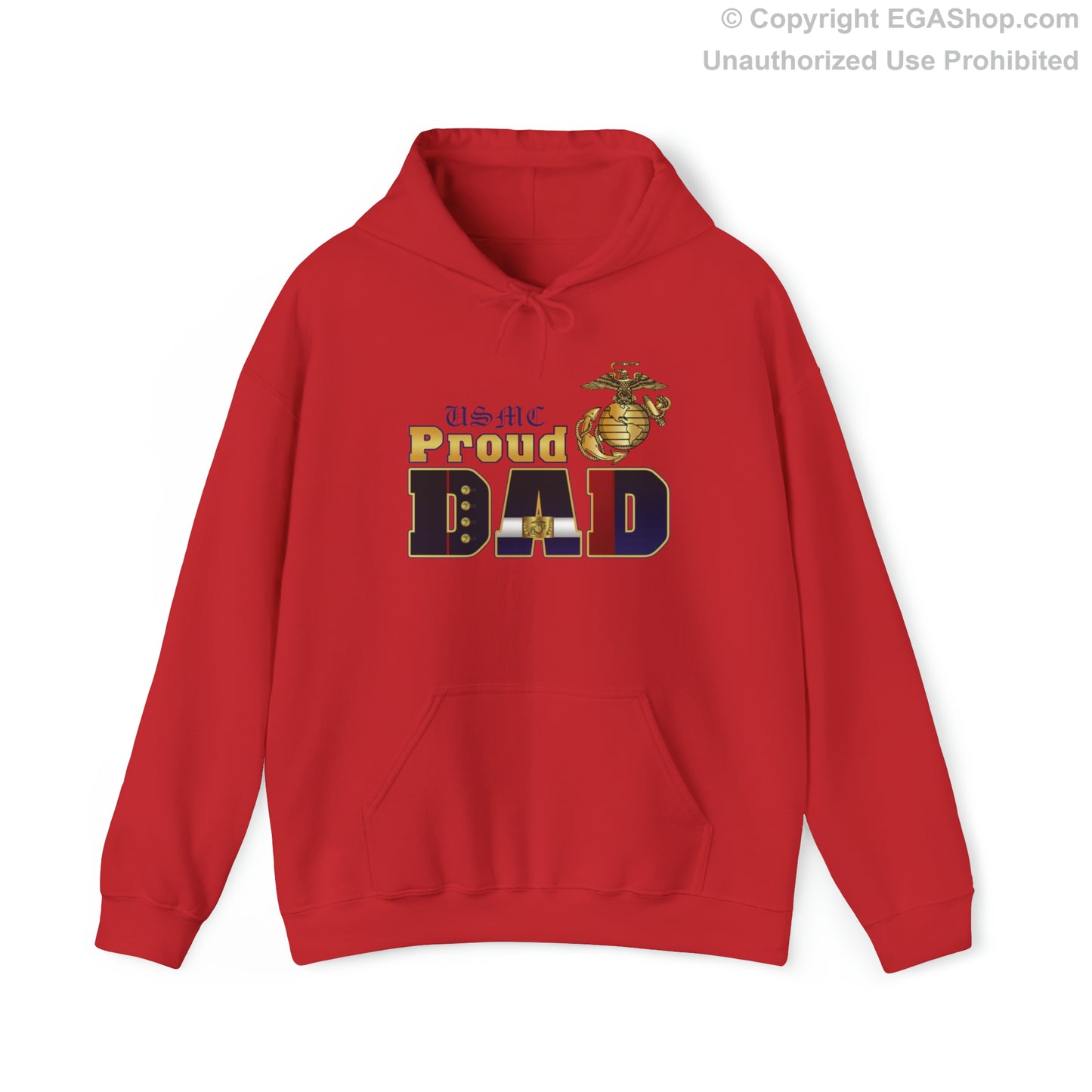 Hoodie: Dress Blue Proud Dad (Your Choice of Colors)