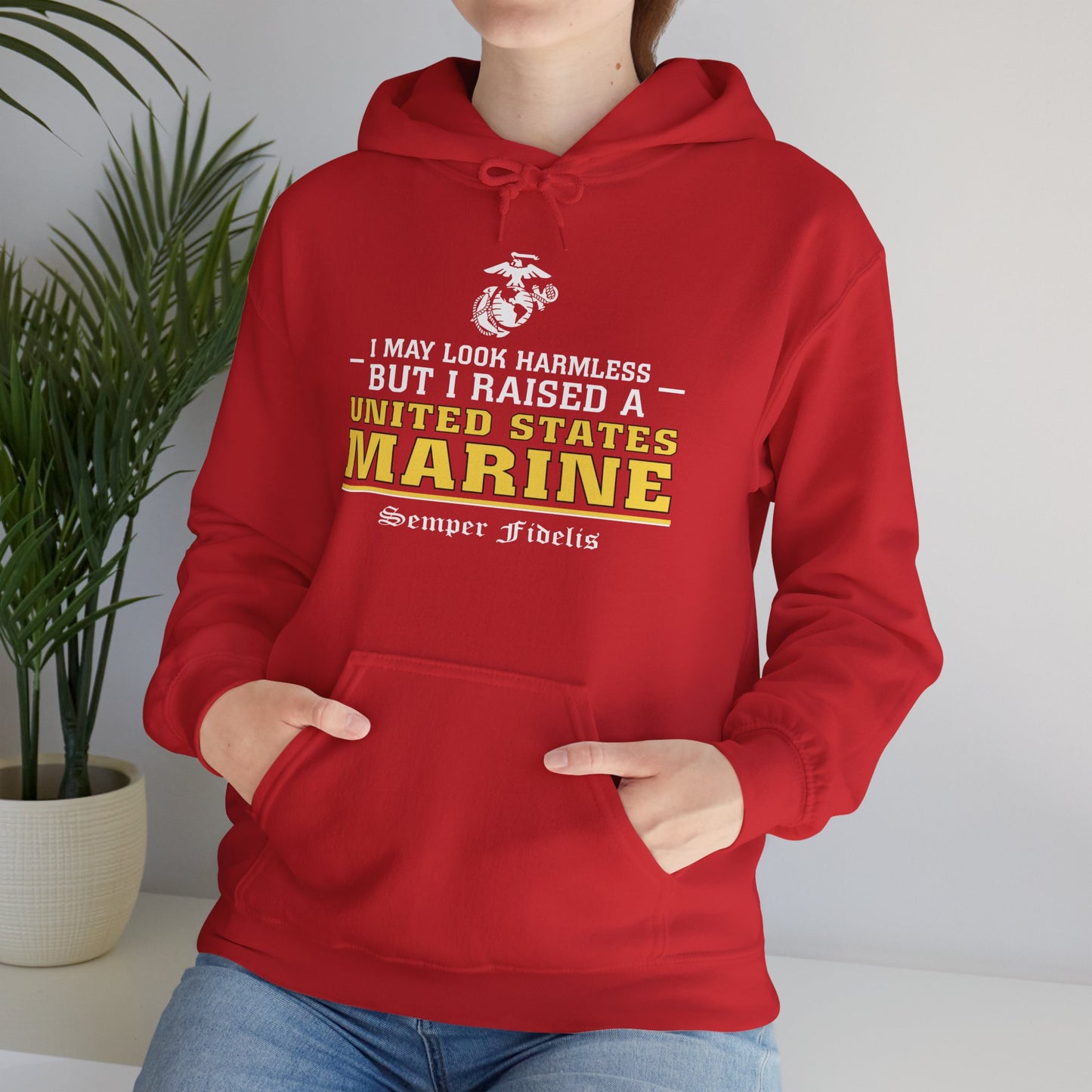 Hoodie: I May Look Harmless but I Raised a US Marine