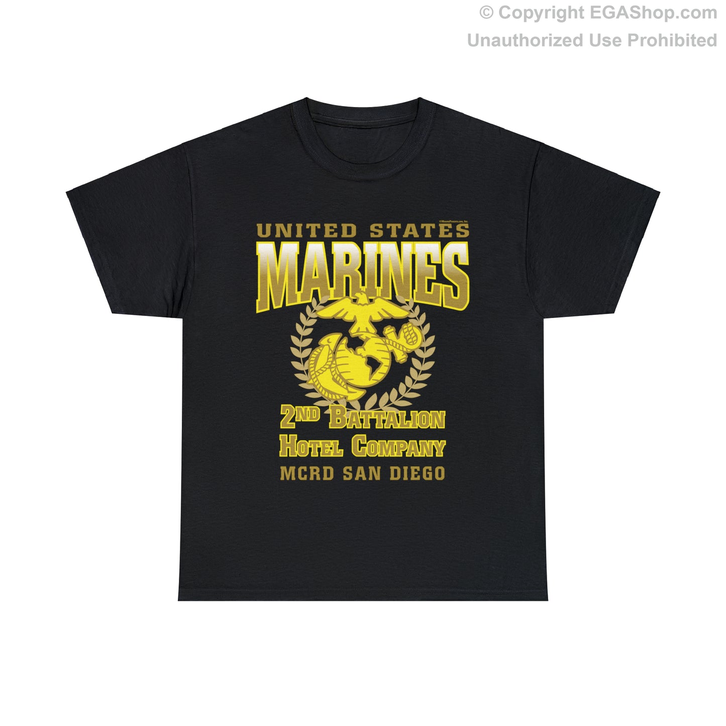 T-Shirt: Hotel Co. MCRD San Diego (EGA + Back Proud Family)