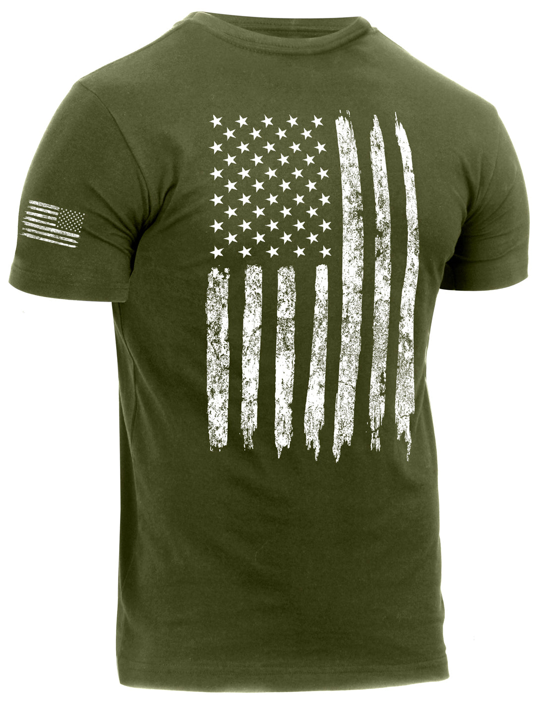 T-Shirt: Distressed US Flag Athletic Fit
