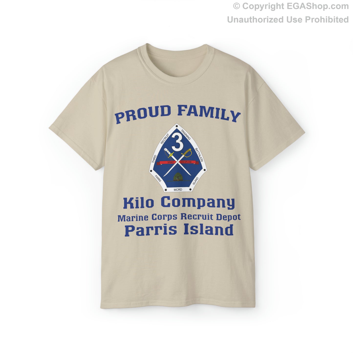 T-Shirt: Kilo Co. MCRD Parris Island (3rd Battalion Crest)