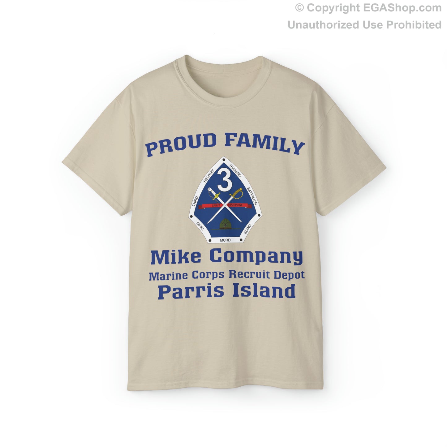 T-Shirt: Mike Co. MCRD Parris Island (3rd Battalion Crest)