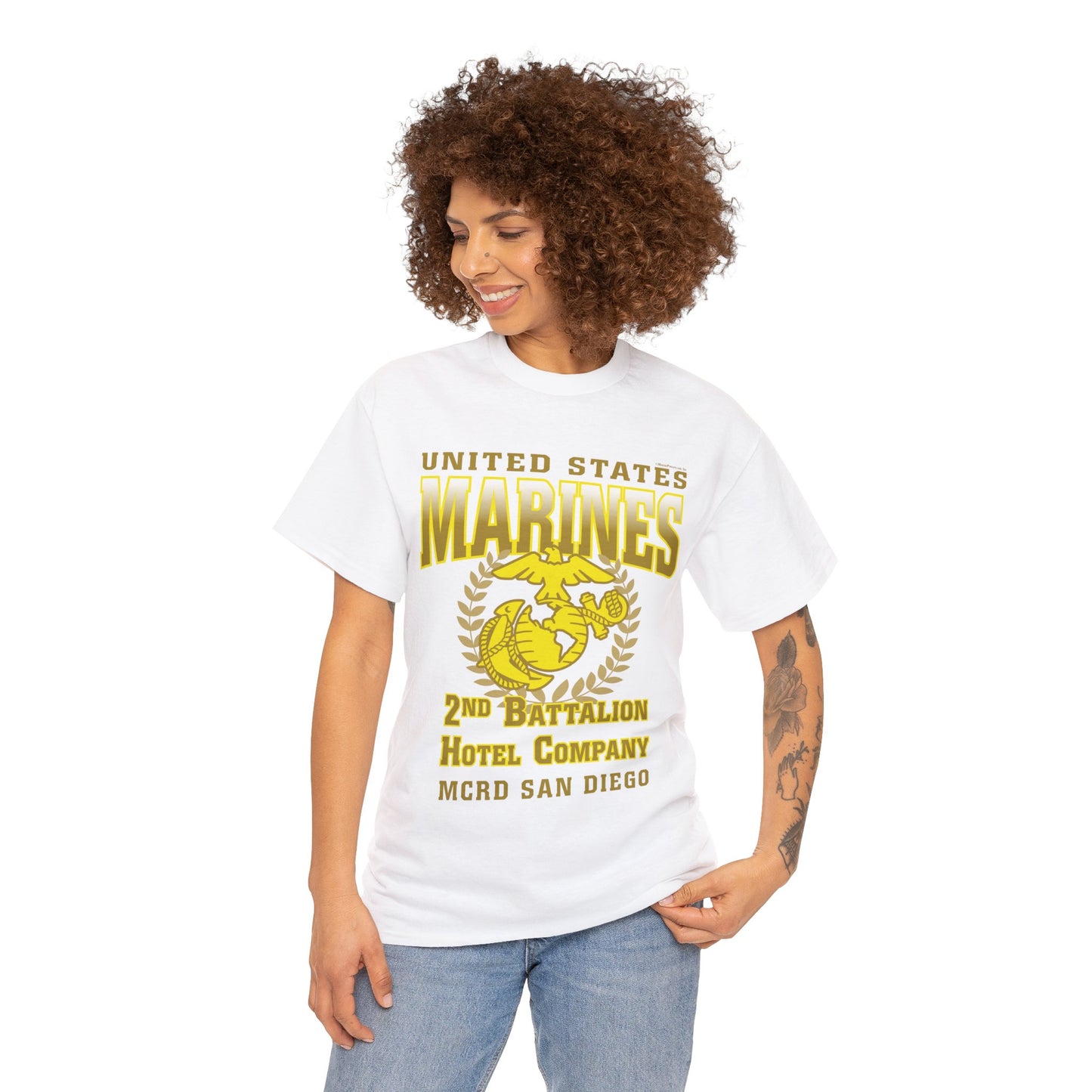 T-Shirt: Hotel Co. MCRD San Diego (EGA + Back Proud Family)