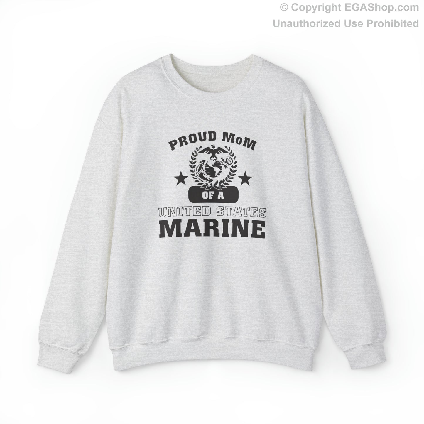 Sweatshirt: Proud MoM of a Marine (Varsity Style, Color Choices)