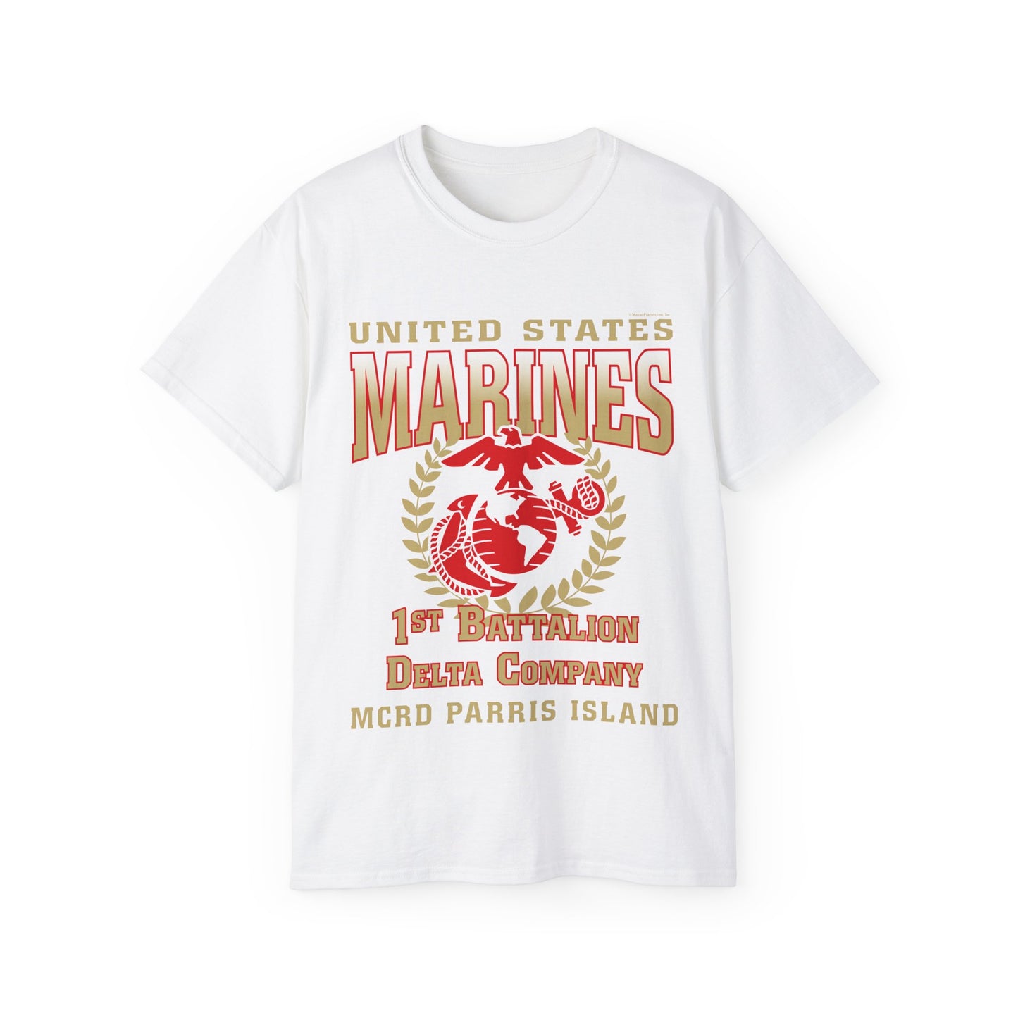 T-Shirt: Delta Co. MCRD Parris Island (EGA + Back Proud Family)